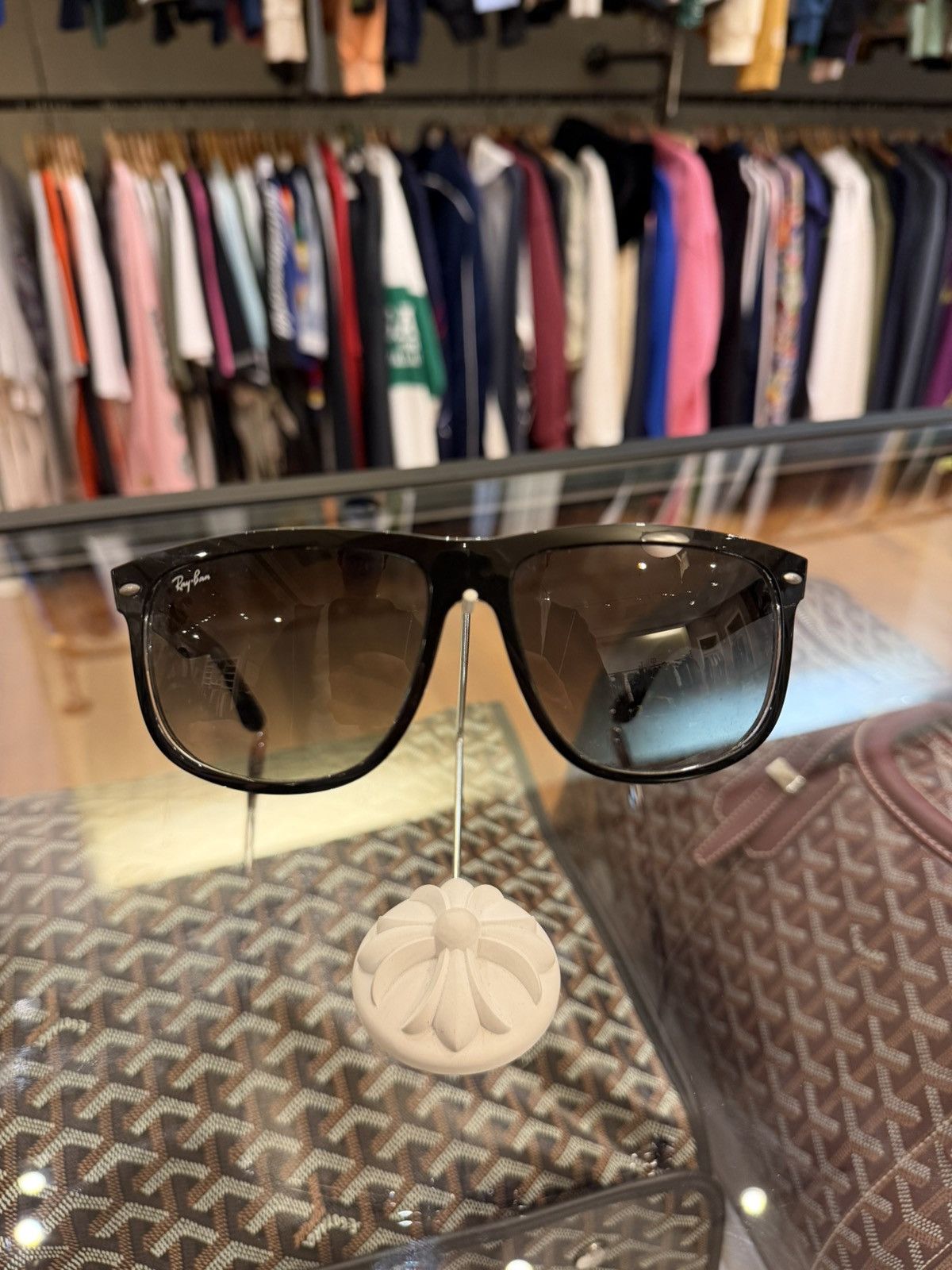 RayBan Ray-Ban Boyfriend Sunglasses - Transparent / Black Size ONE SIZE - 8 Thumbnail