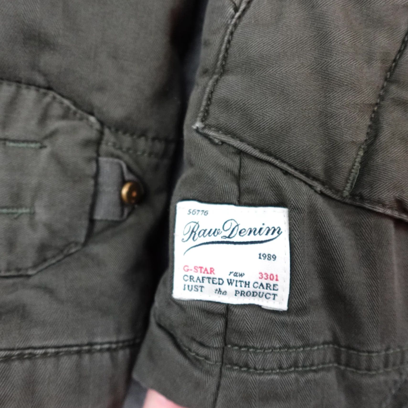 Vintage G Star Raw Denim 3301 Jacket Womens Medium Green Canvas Quilted Puffer Insulated Size M / US 6-8 / IT 42-44 - 4 Thumbnail