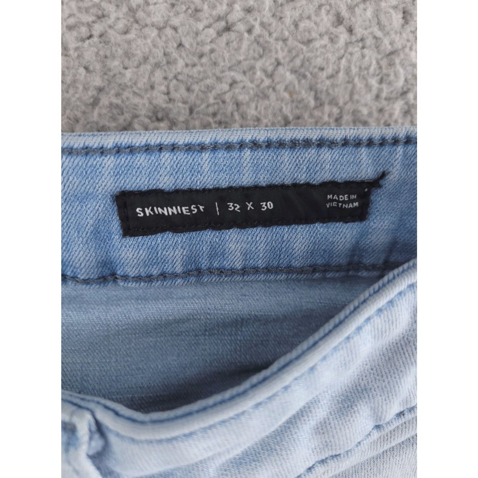 Pacsun Pacsun Jeans Mens 31x27 Blue Skinny Distressed Ripped Light Wash Jeans Mens Size US 31 - 6 Thumbnail