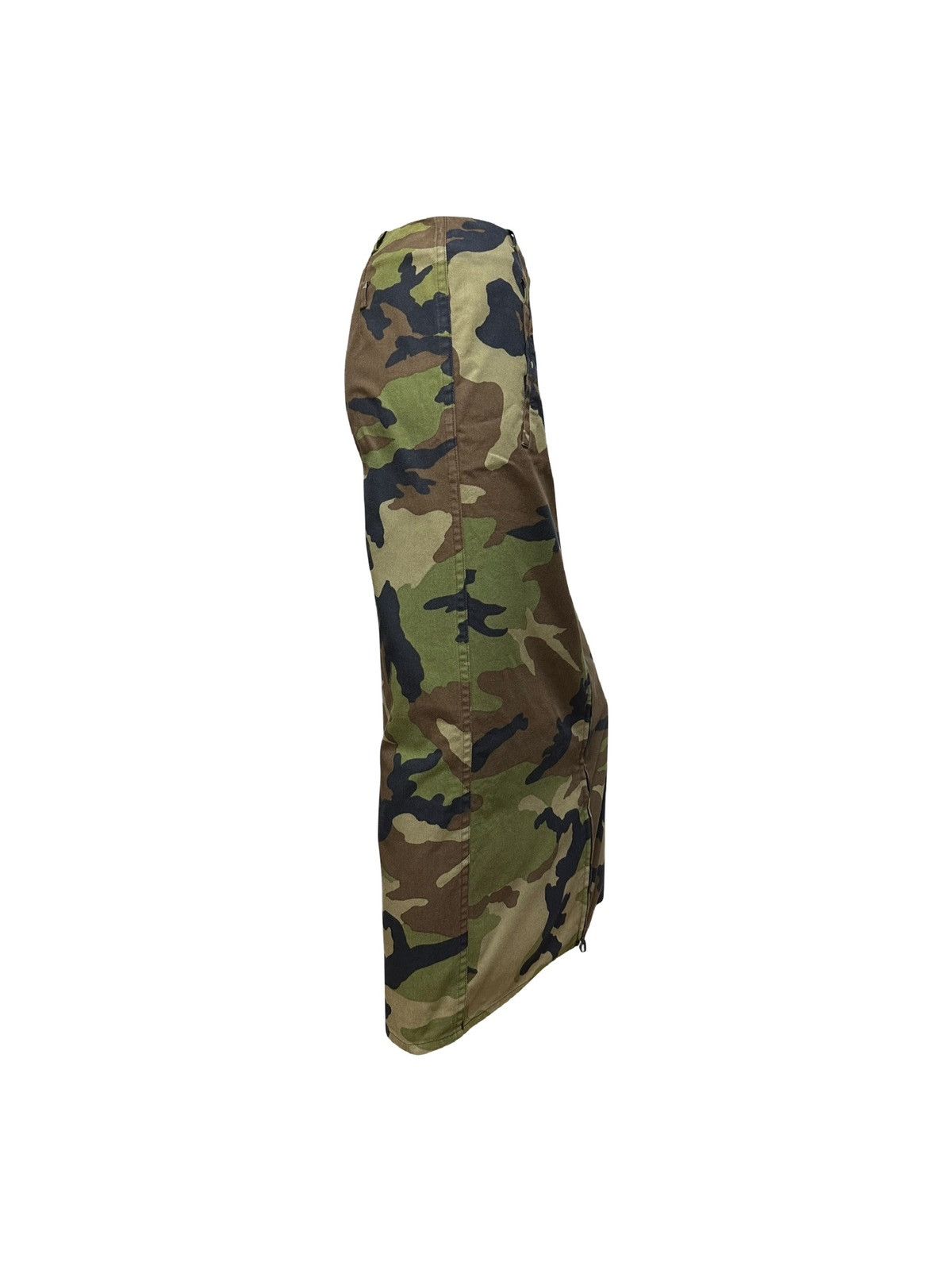 Dior CHRISTIAN DIOR S/S 2001 Camouflage Zip Up Maxi Skirt Size 26" / US 2 / IT 38 - 3 Thumbnail