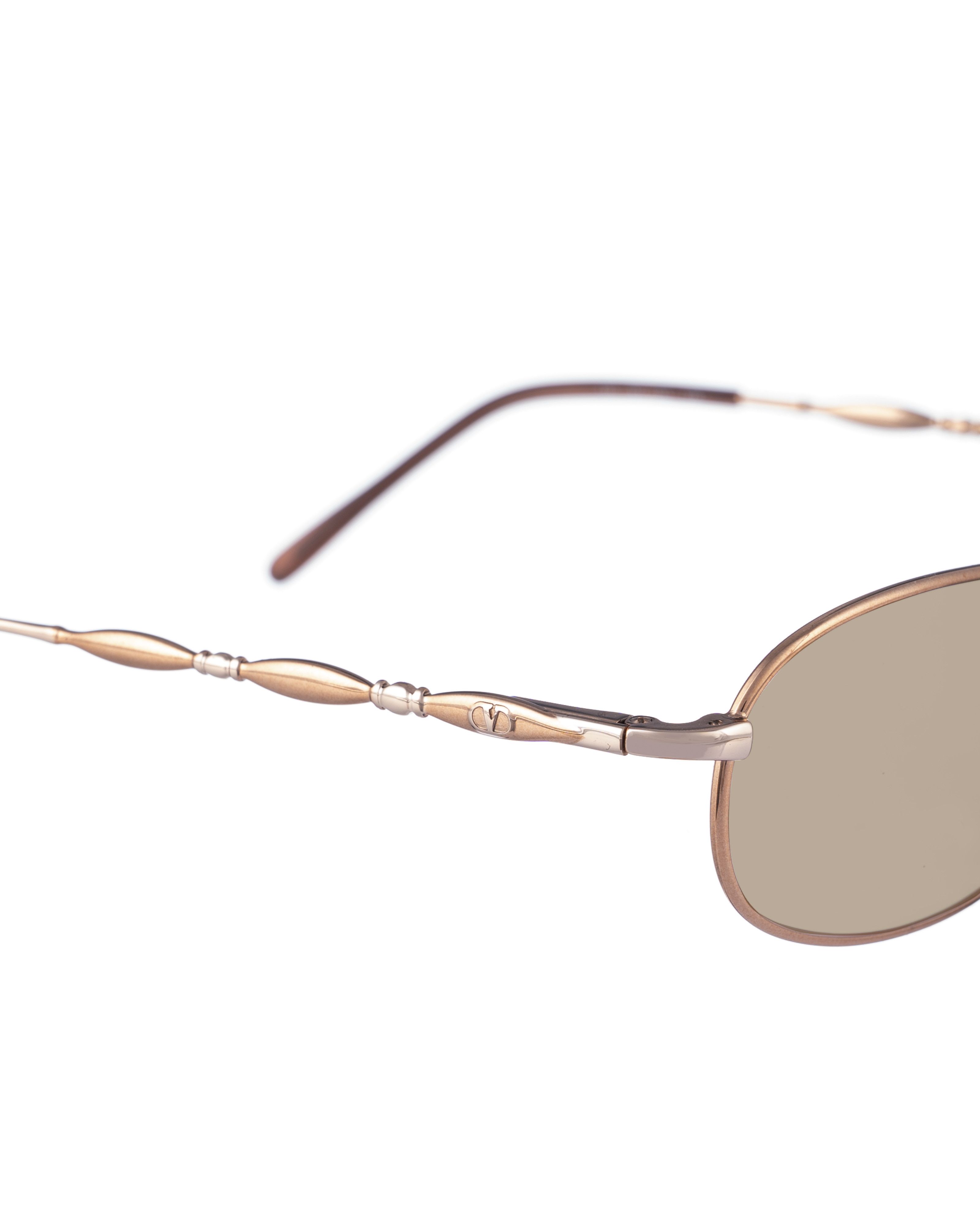 Valentino Valentino '00s Gold Oval Details Sunglasses Size ONE SIZE - 2 Thumbnail