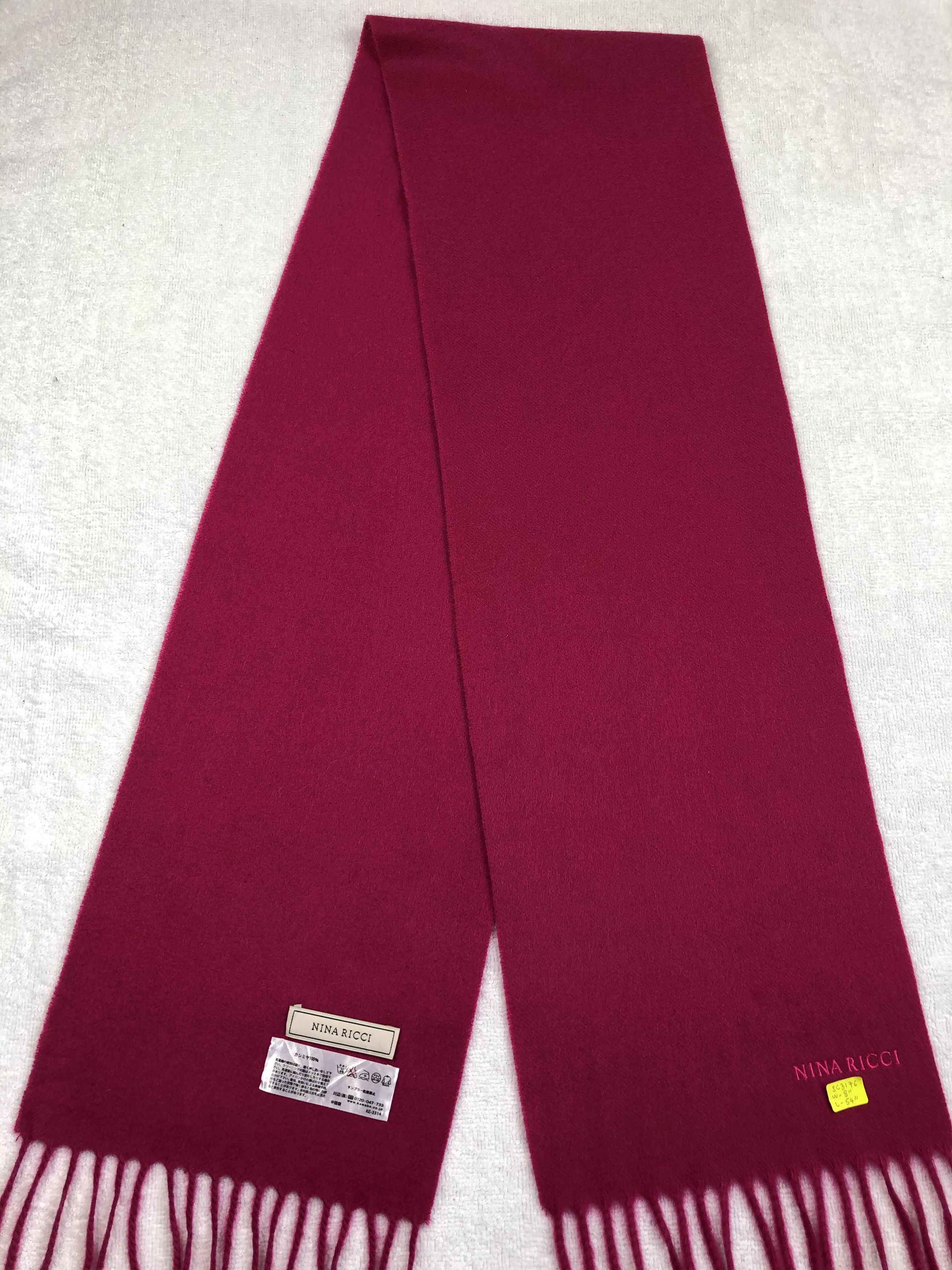 Nina Ricci × Vintage Nina Ricci Cashmere Scarf / Muffler / Neckwear Size ONE SIZE - 3 Thumbnail