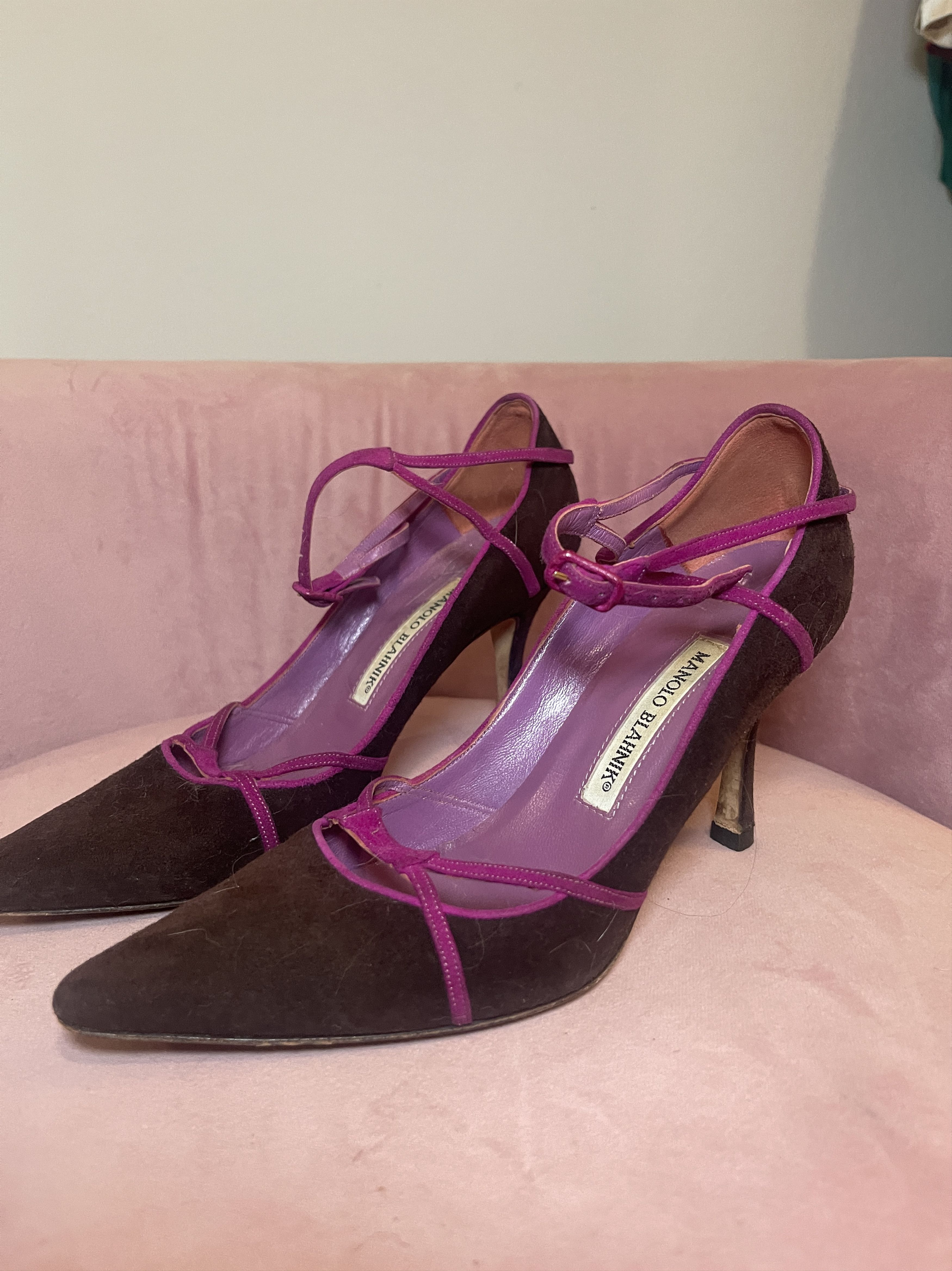 Manolo Blahnik manolo blahnik heels - brown and pink - size 6.5 Size US 6.5 / IT 36.5 - 3 Thumbnail