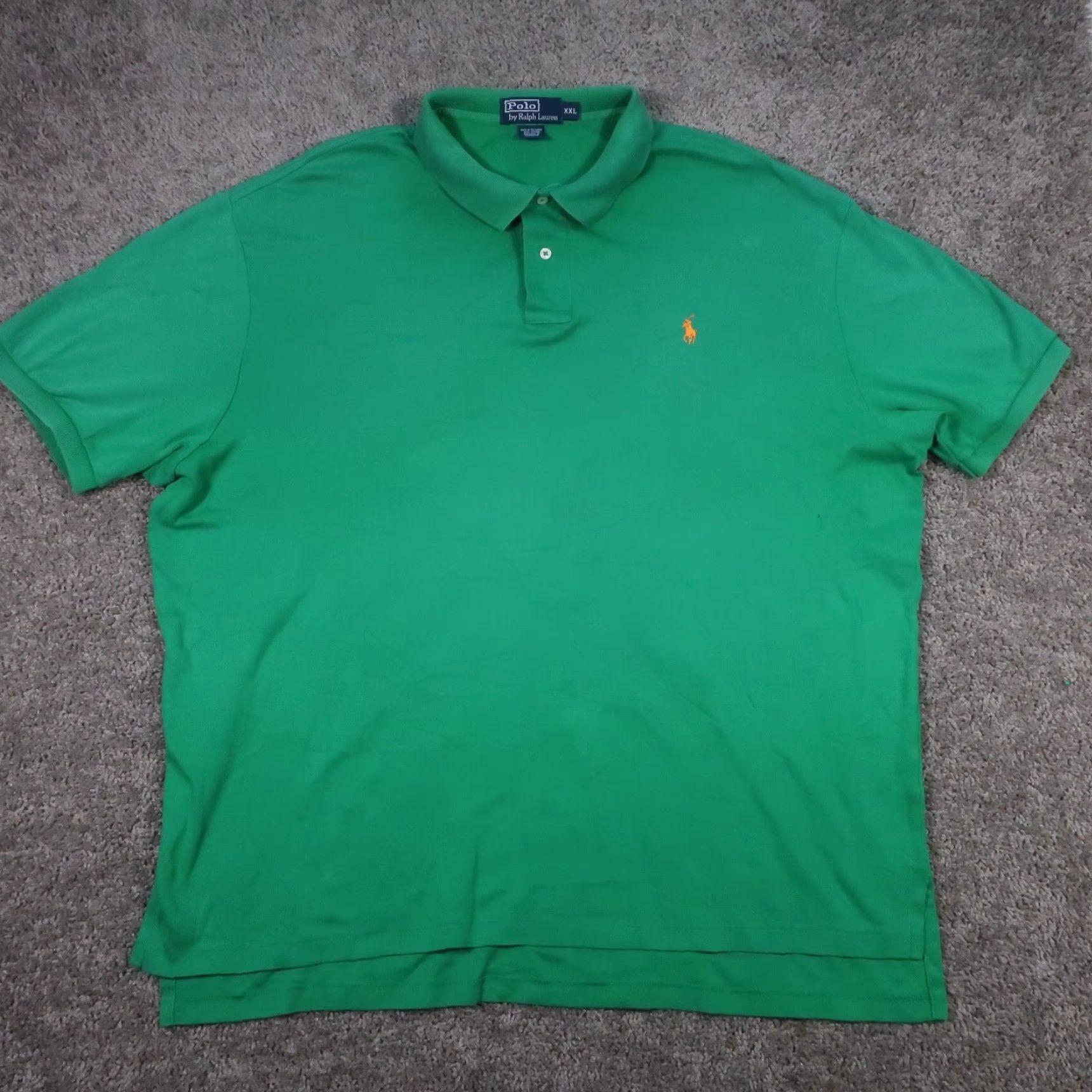 Polo Ralph Lauren Polo Ralph Lauren Polo Shirt Mens 2XL Green Striped Knit Short Sleeve Collared Button Polo Shirt Logo Casual Size US XXL / EU 58 / 5 - 2 Thumbnail