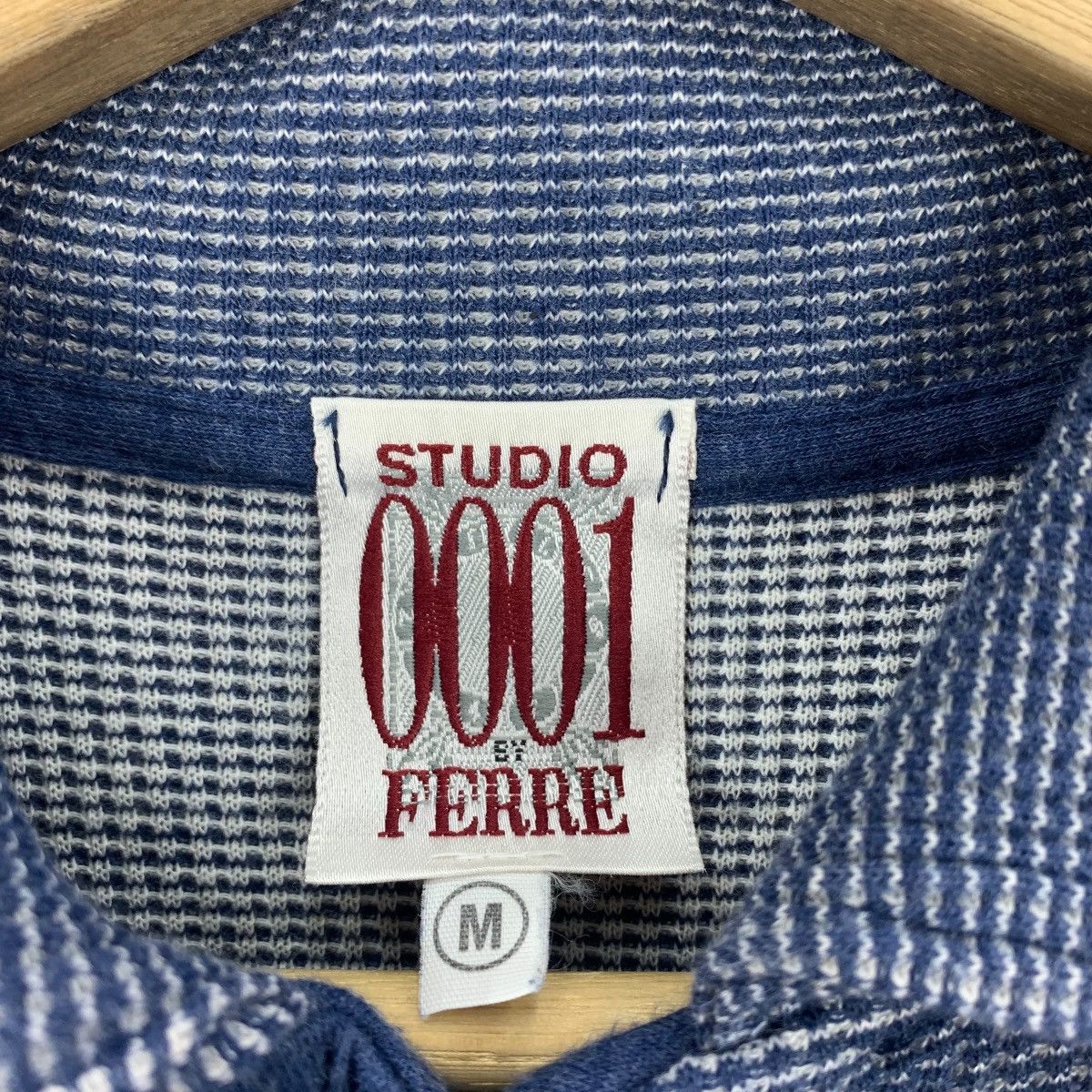 Gianfranco Ferre × Japanese Brand × Vintage Vintage 90s STUDIO 001 by FERRE Small stripe polo tee Size US M / EU 48-50 / 2 - 3 Thumbnail