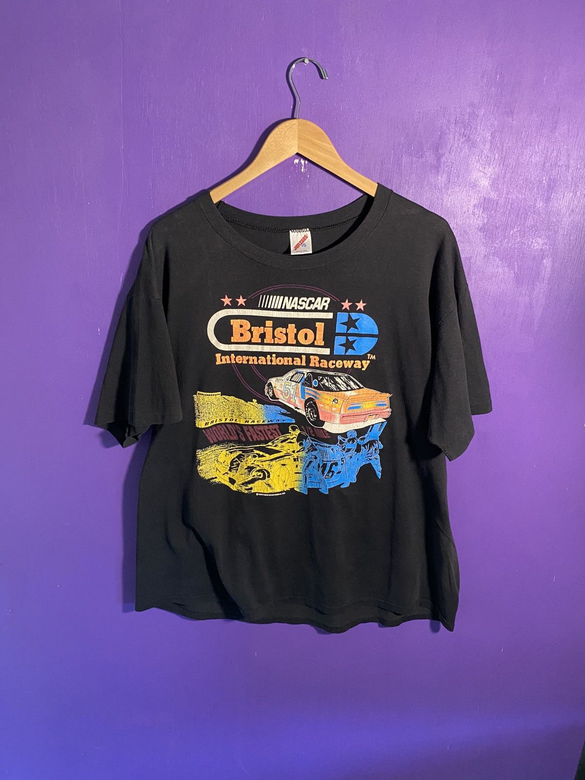 Vintage 1992 Bristol speedway Bud 500 racing tee