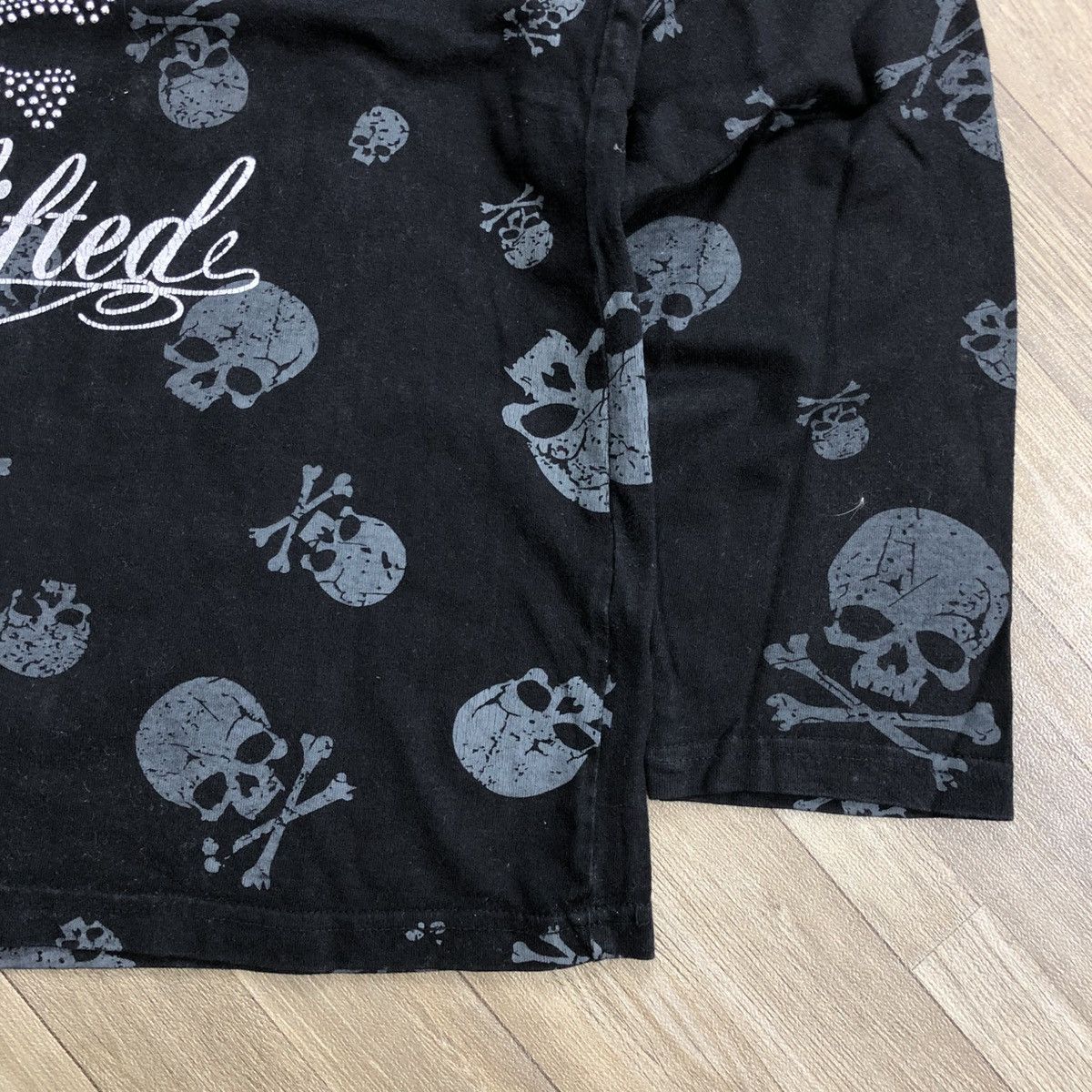 If Six Was Nine × Japanese Brand 2000s Gang Baster Poem Skull Grunge Lgb Striped LongSleeve Size US L / EU 52-54 / 3 - 8 Thumbnail
