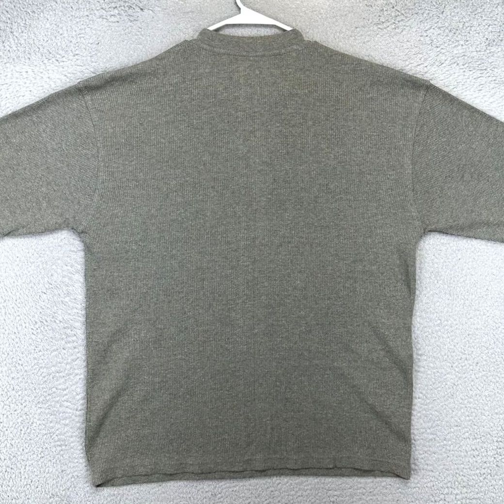 Bugle Boy VINTAGE Bugle Boy Sweater Mens Large Green Henley Thermal Waffle-Knit Pullover Size US L / EU 52-54 / 3 - 3 Thumbnail