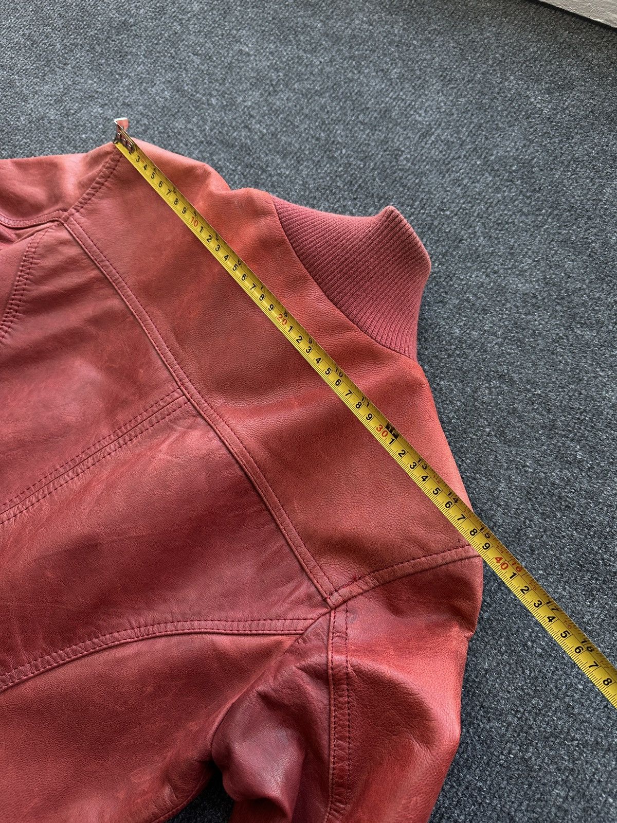 Other 🚨Y2K RICK OWENS TYPE DIRTY SLIM FIT ZIP LEATHER JACKET Size XS / US 0-2 / IT 36-38 - 12 Thumbnail