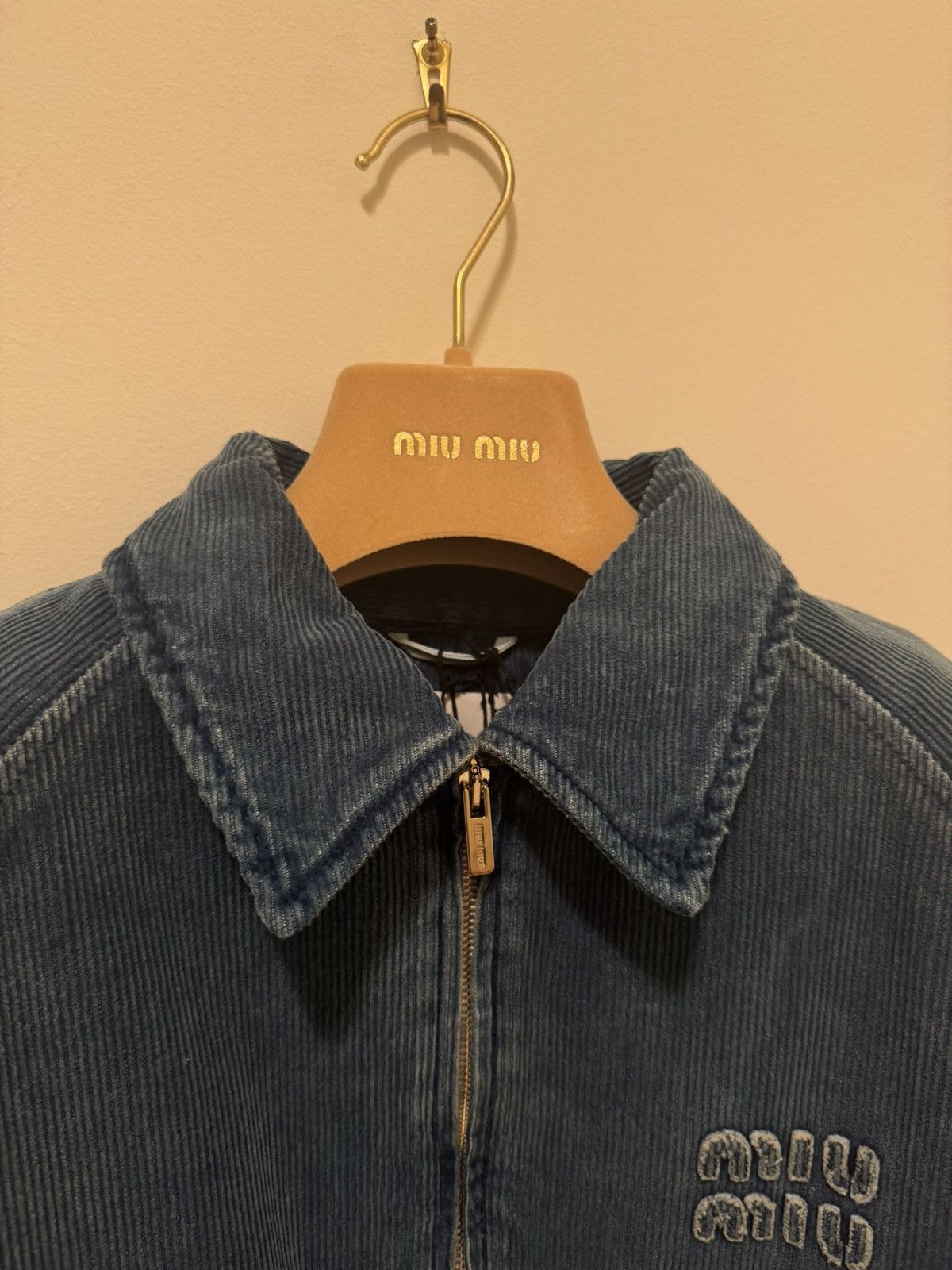 Miu Miu Miu Miu Denim Corduroy Bomber Jacket Size M / US 6-8 / IT 42-44 - 2 Thumbnail
