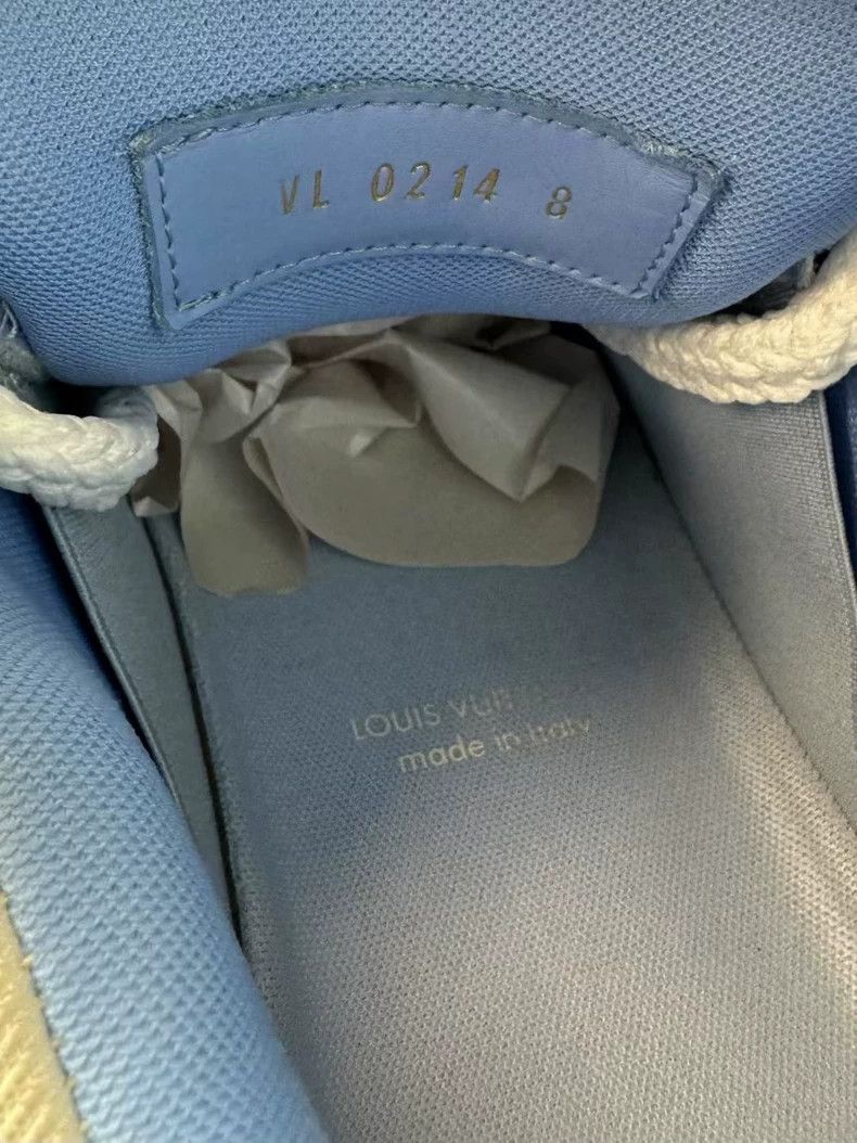 Louis Vuitton Louis Vuitton White and Blue Fat T-Shirt Sneakers Size US 9 / EU 42 - 6 Thumbnail