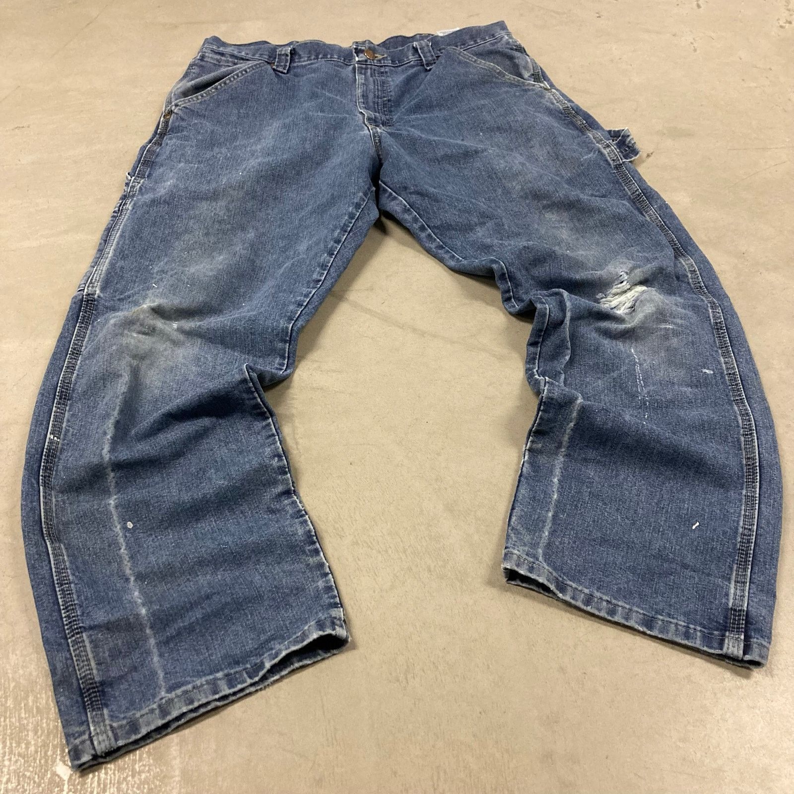 Vintage × Wrangler vintage thrashed wrangler carpenter cargo 34x30 Size US 34 / EU 50 - 1 Thumbnail