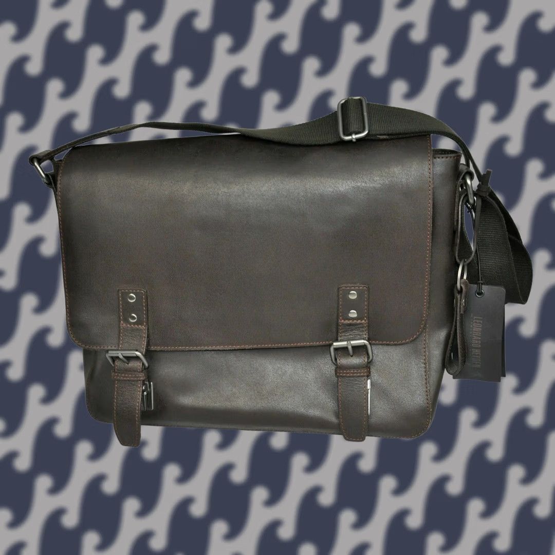 Vintage Leonhard Heyden Dakota Messenger L Leather Bag 38cm 10cm Brown Mens Size ONE SIZE - 1 Thumbnail