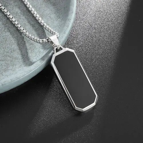 Jewelry × Vintage Classic Black Rectangular Necklace Size ONE SIZE - 4 Thumbnail