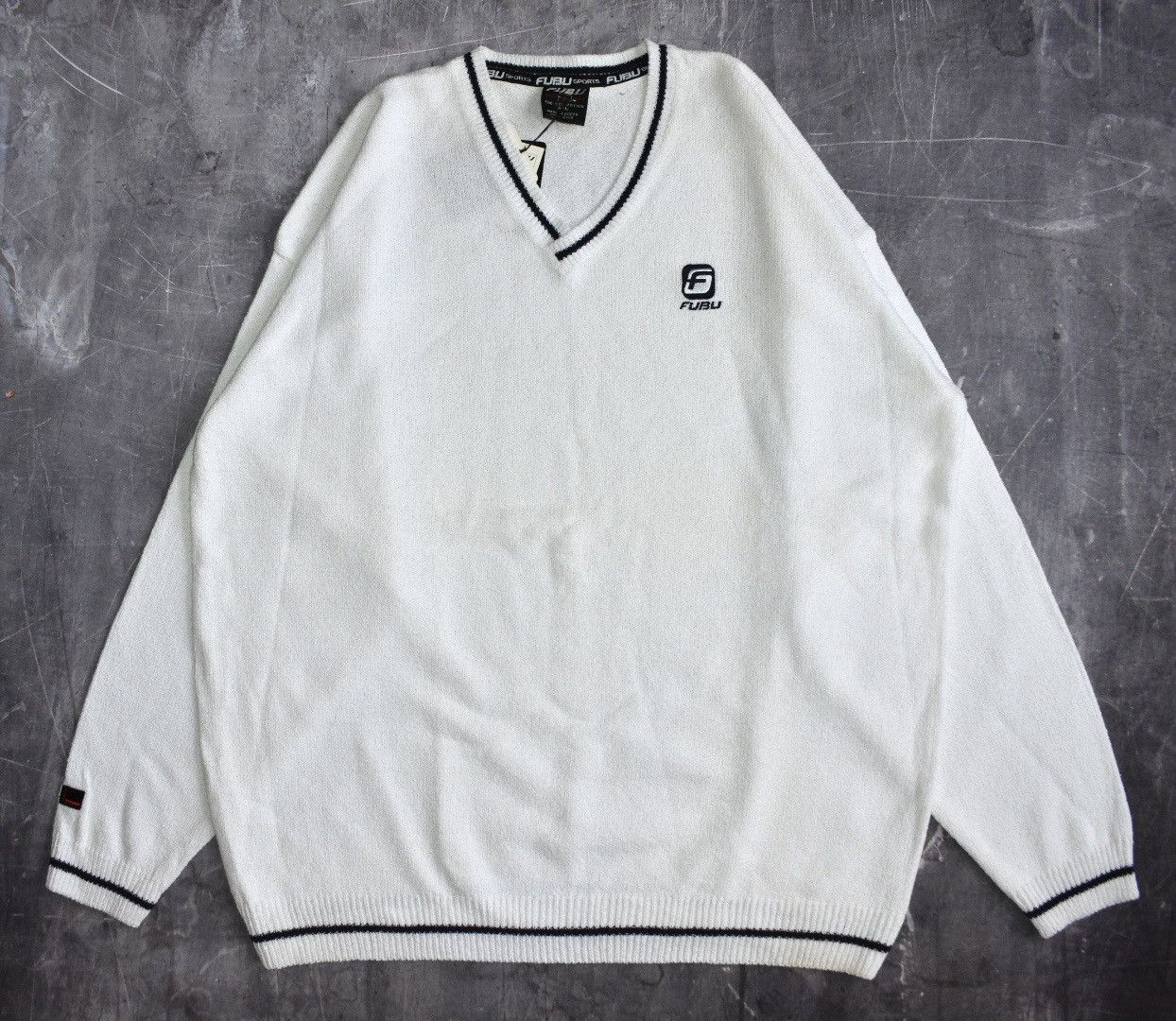 Fubu Deadstock Vintage Y2K Fubu Knit Sweater (XXL) Size US XXL / EU 58 / 5 - 1 Thumbnail