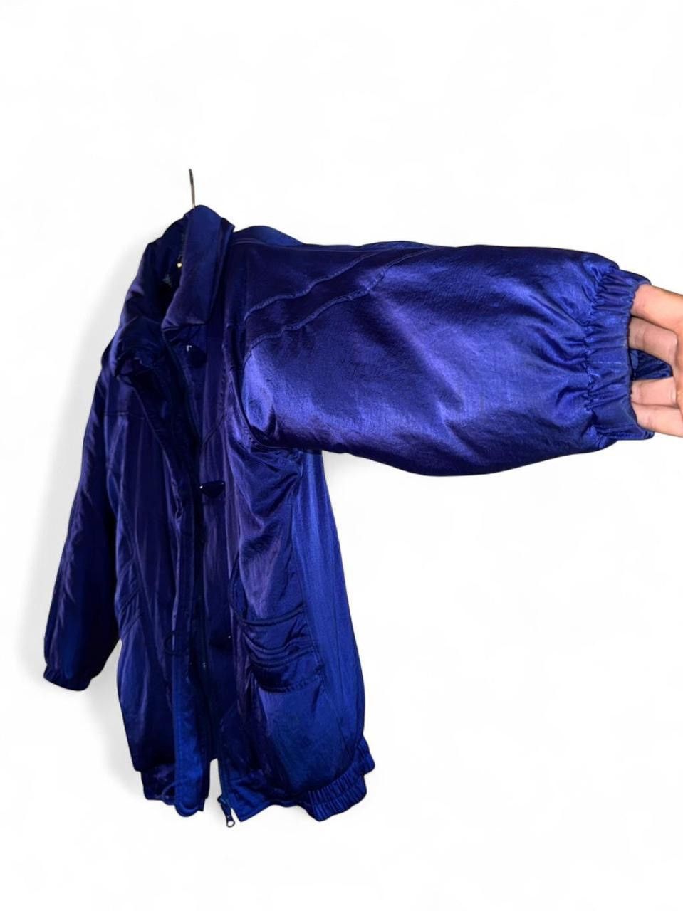 Other Vintage 80s 90s Royal Blue Satin Down Puffer Jacket Size S / US 4 / IT 40 - 5 Thumbnail