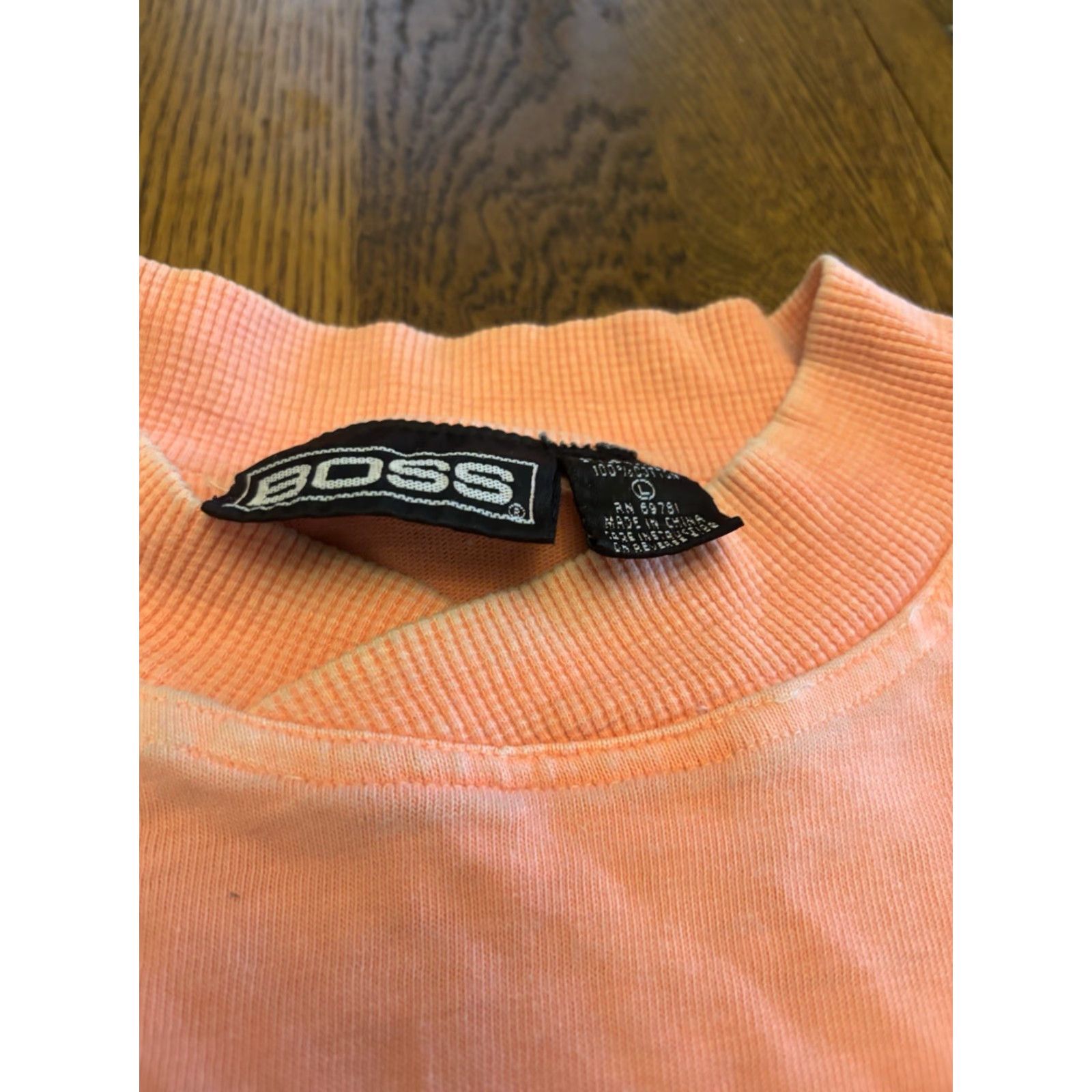 Vintage VINTAGE Boss 90s T-Shirt Men’s L Short Sleeve Pink Logo Graphic Print Cotton Embroidered Crew Neck USA 90s Classic Size US L / EU 52-54 / 3 - 2 Thumbnail