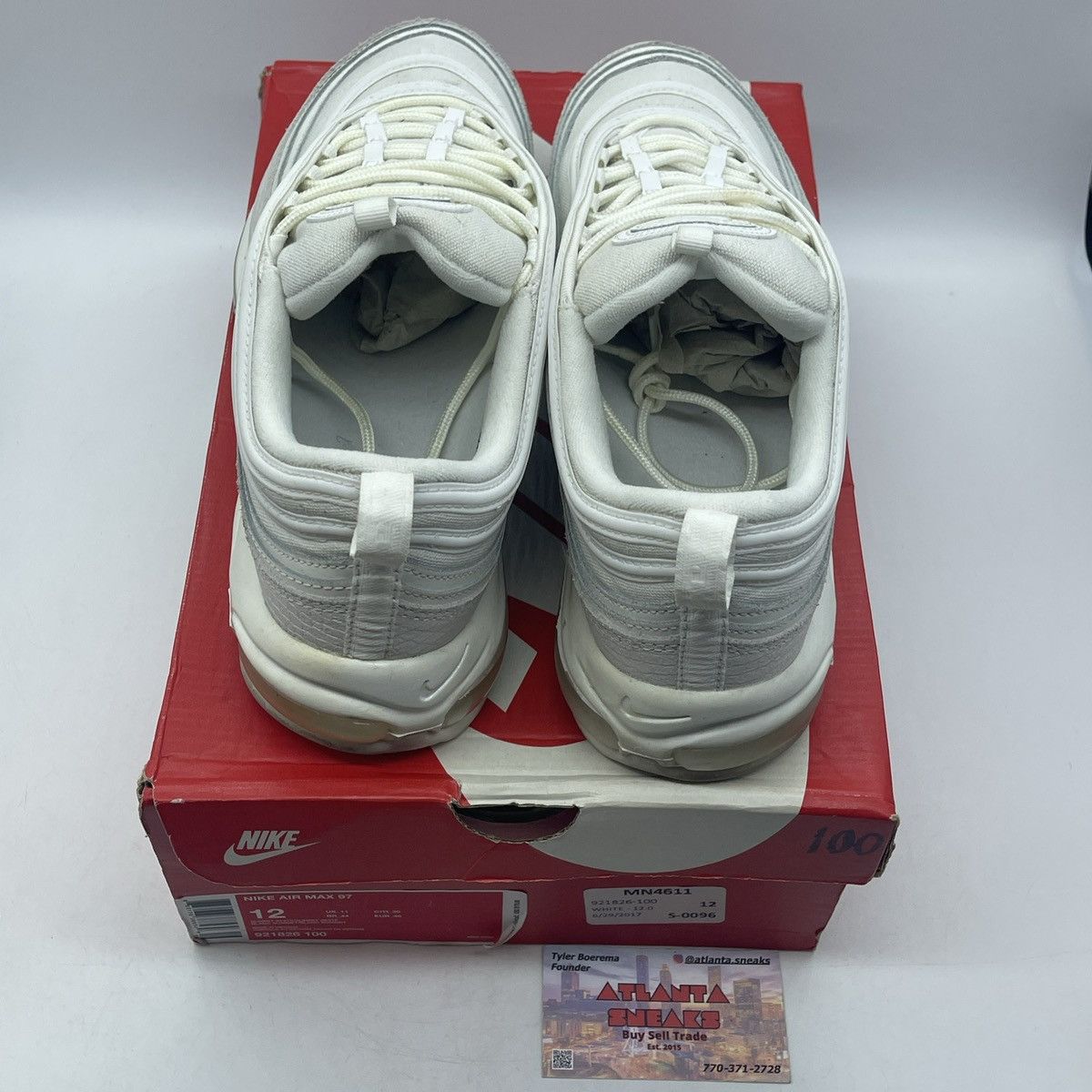 Nike Air max 97 summit white Size US 12 / EU 45 - 6 Thumbnail