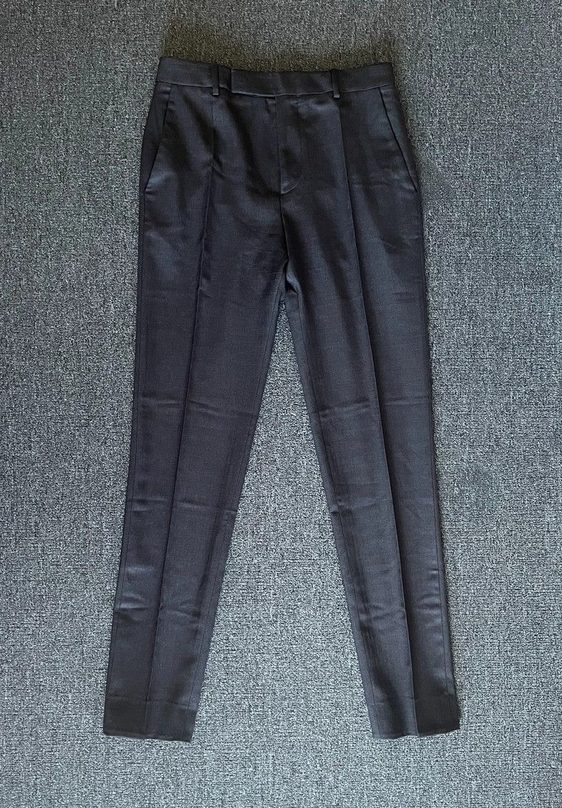 Celine Celine Wool Casual Trousers Black Gray-yf Size US 44 / EU 60 - 1 Thumbnail