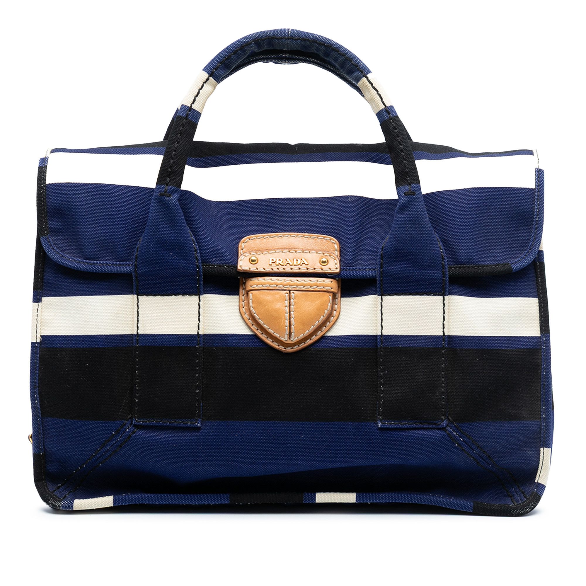 Prada Prada Canvas Canapa Pattina Satchel Size ONE SIZE - 1 Thumbnail