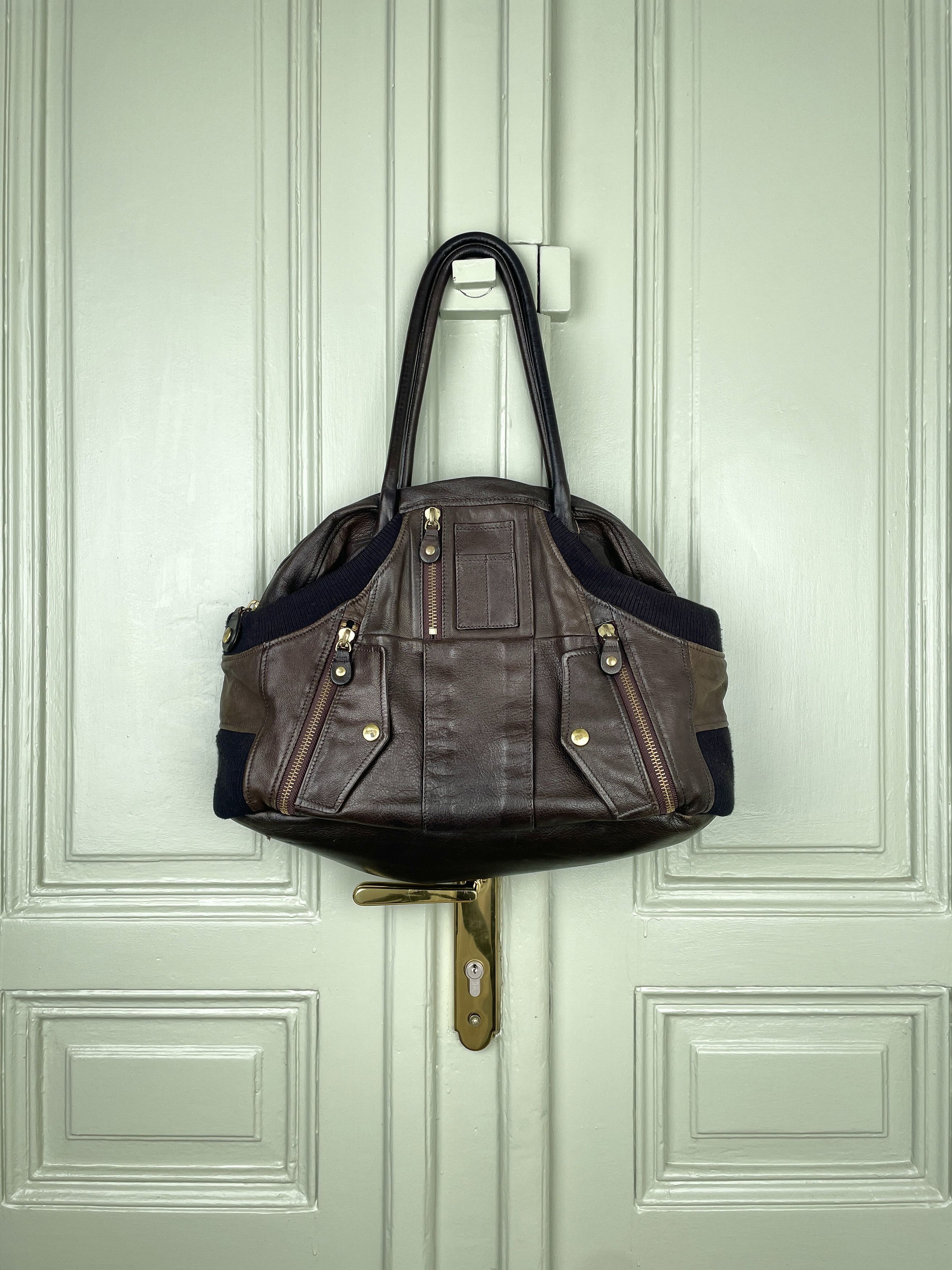 Jean Paul Gaultier Jean Paul Gaultier 90s Leather Cargo Bomber Bag 
