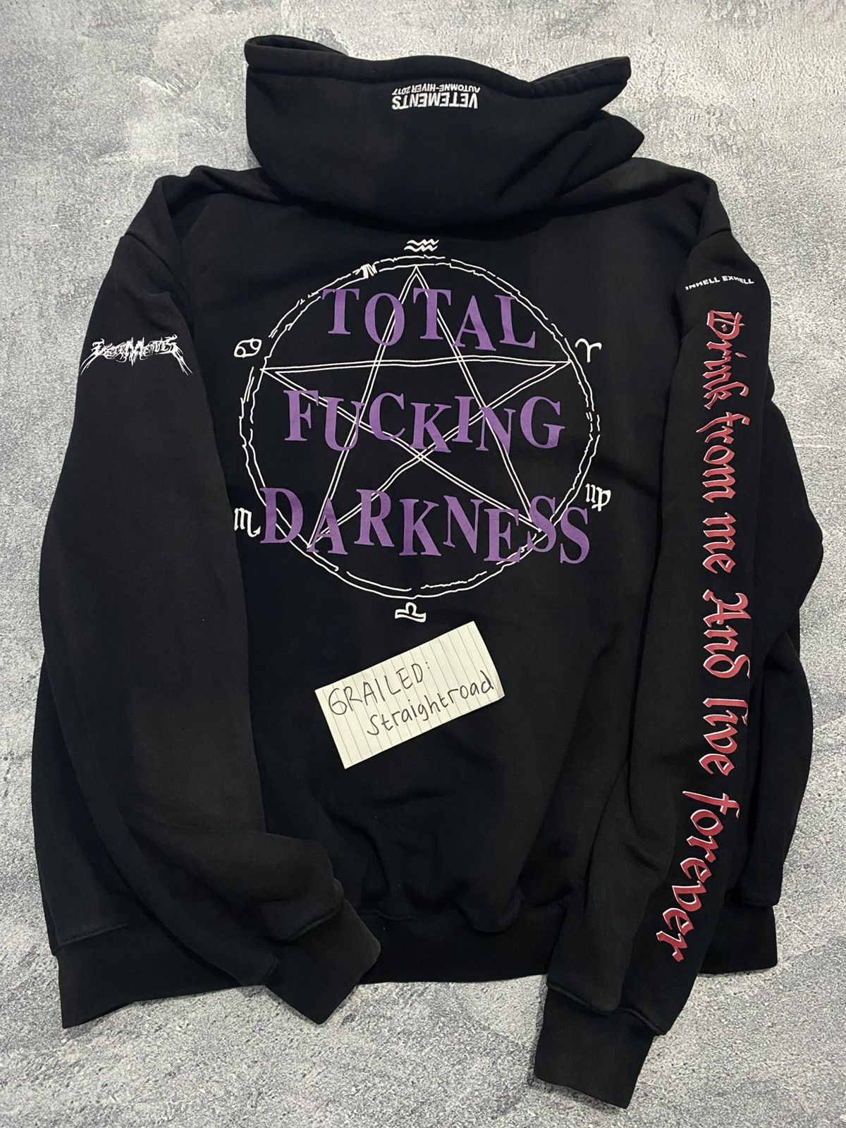 Vetements Vetements Total Fucking Darkness TFD Zip up hoodie | Grailed