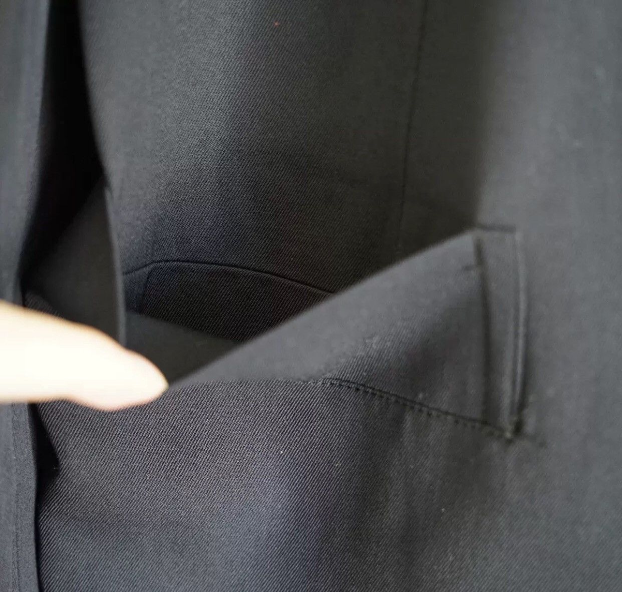 Yohji Yamamoto Yohji Yamamoto 94ss wool suit with and hidden buttons suit Size 40S - 3 Thumbnail