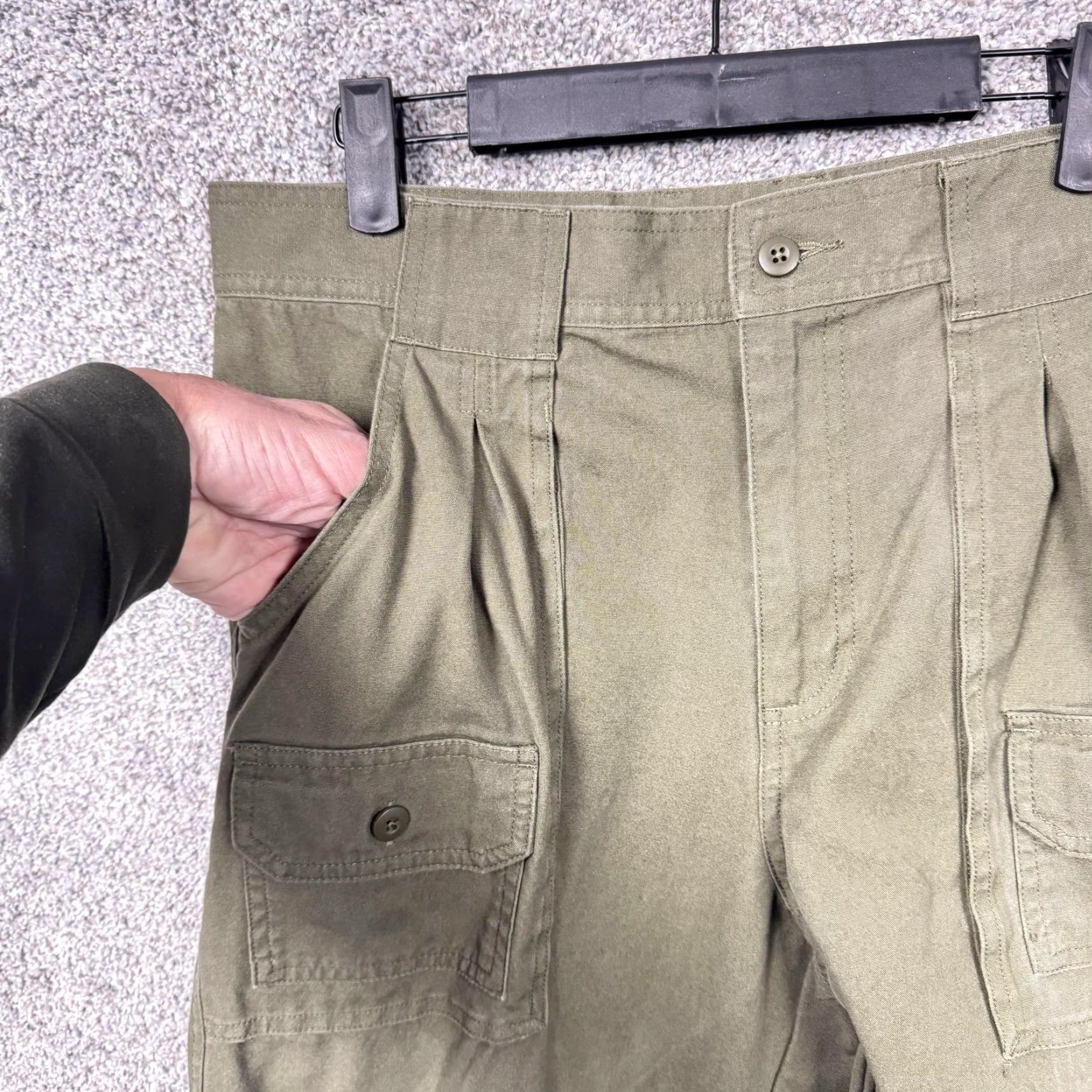 Vintage Cabela's Cargo Pants Mens 33x28.5 Green Classic Fit Canvas Workwear Casual Size US 33 - 6 Thumbnail