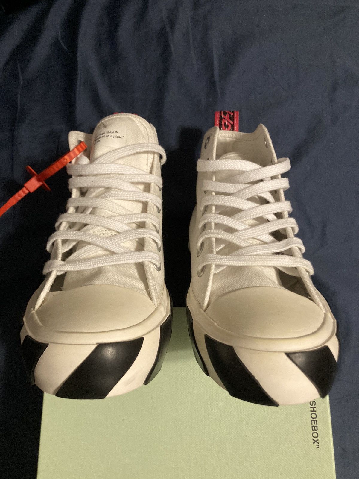 Off-White White & Black Arrows Mid-Top