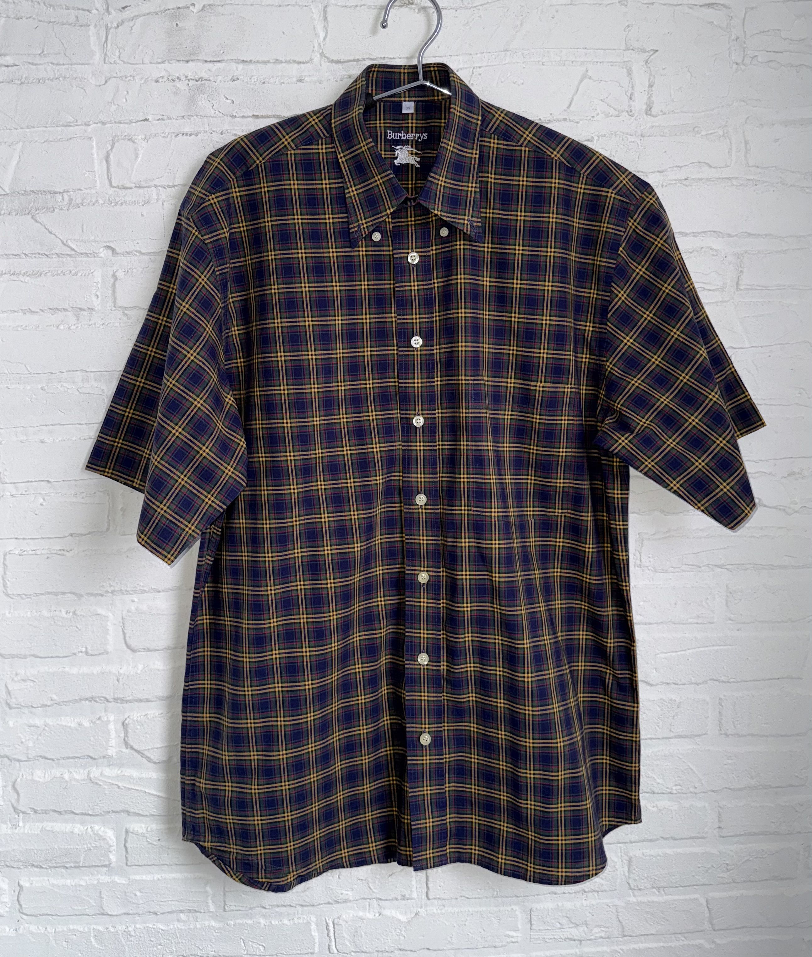 Vintage 80s Burberrys Plaid Nova Check Short Sleeve shirt