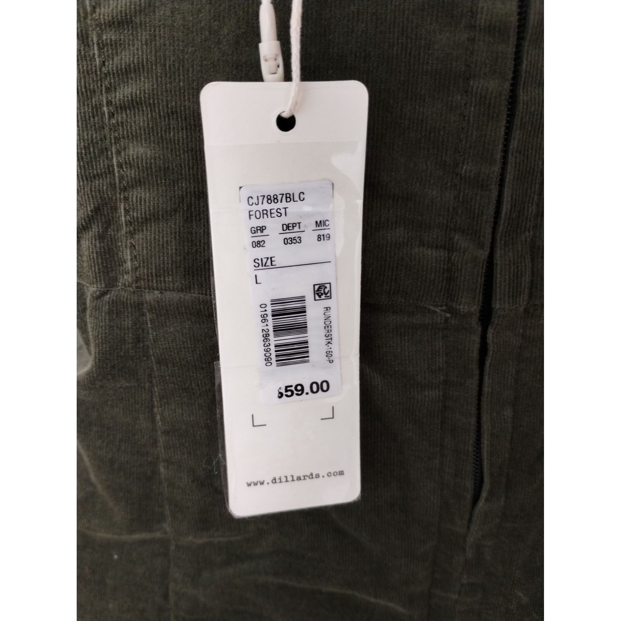Designer Copper Key Juniors Large Forest Green Micro Corduroy Jumper Size L / US 10 / IT 46 - 5 Thumbnail