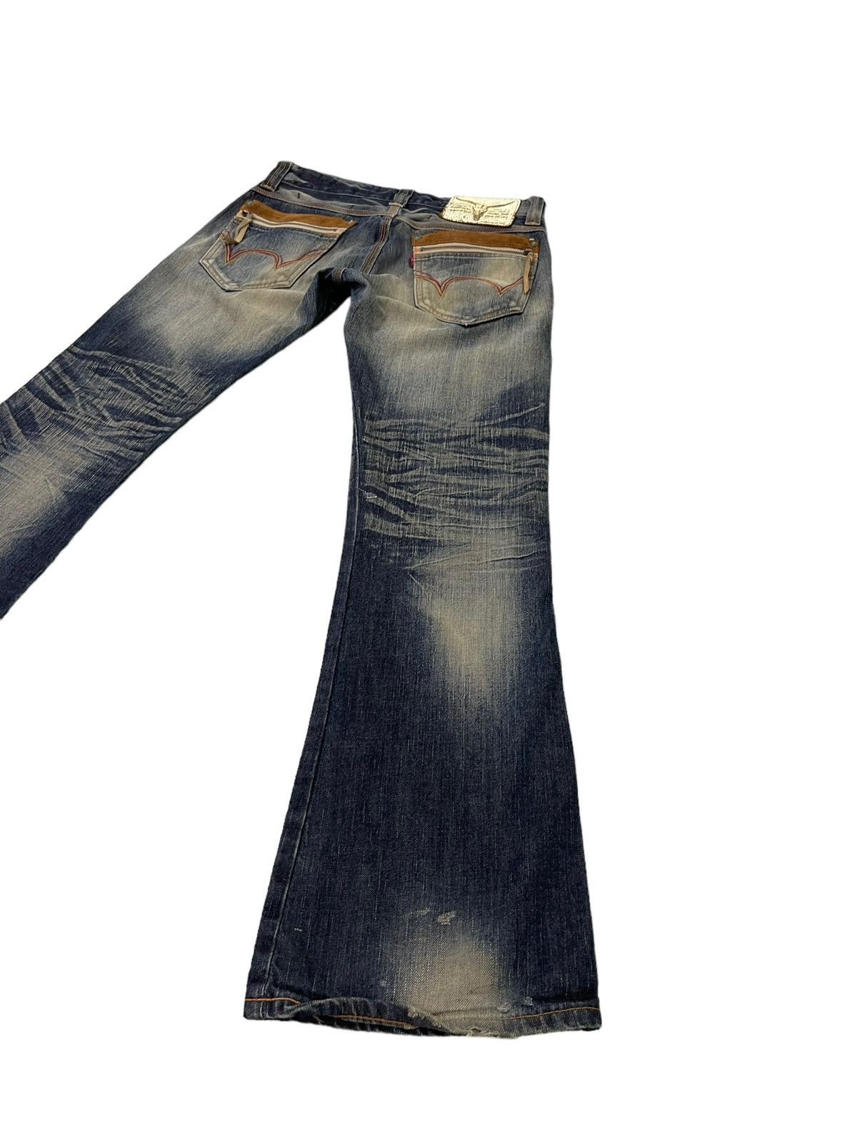 Edwin Flare Jeans Edwin Japan Mud Wash Distress Boot Cut 7🟦8 Size US 32 / EU 48 - 13 Thumbnail
