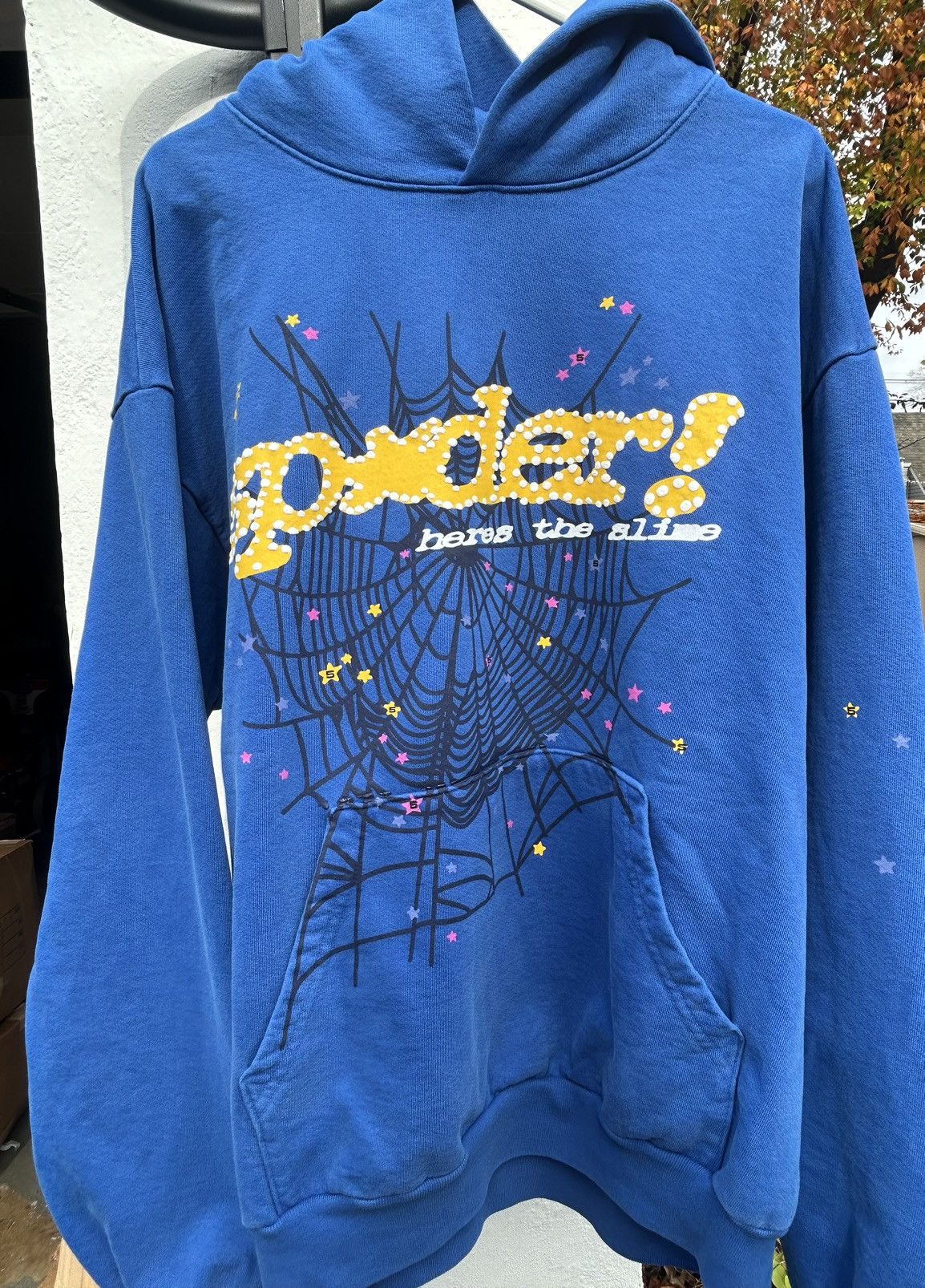 Spider Worldwide × Young Thug Sp5der TC Hoodie Blue XL | Grailed