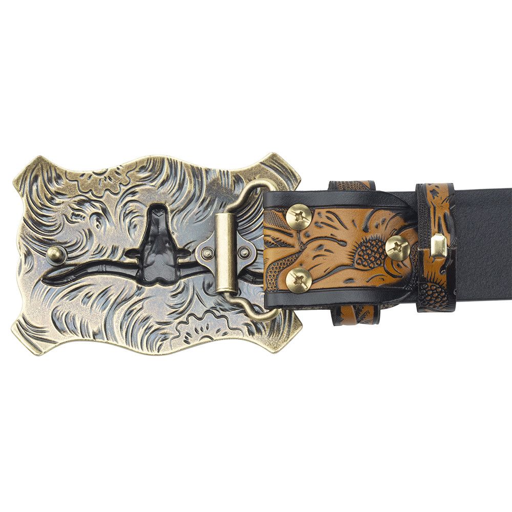 Designer Retro Vintage Belt Riveted Belts Menswear Accessories Size ONE SIZE - 2 Thumbnail