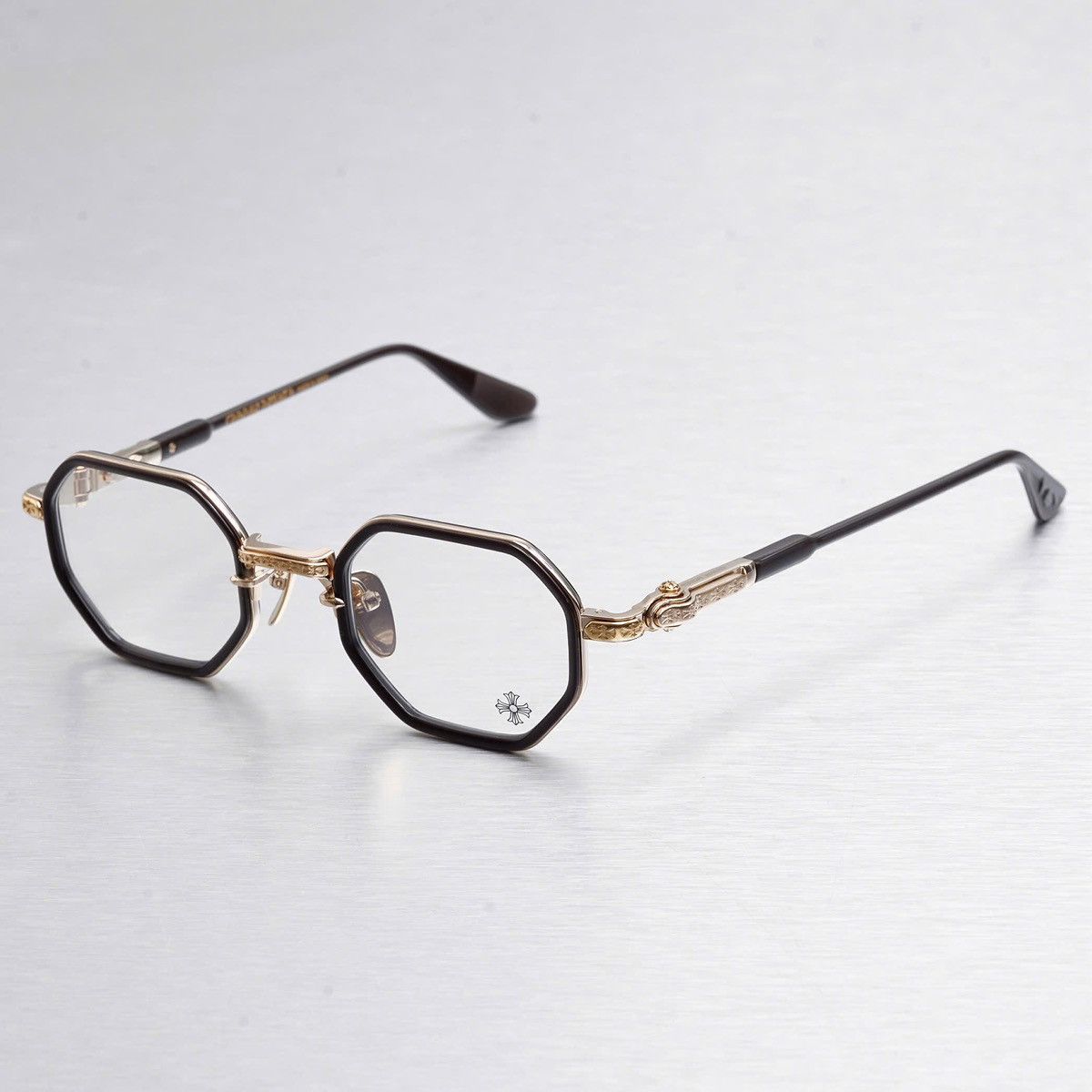 Chrome Hearts CHROME HEARTS TATTERS CLASSIC BROWN - GOLD PLATED GLASSES Size ONE SIZE - 2 Thumbnail