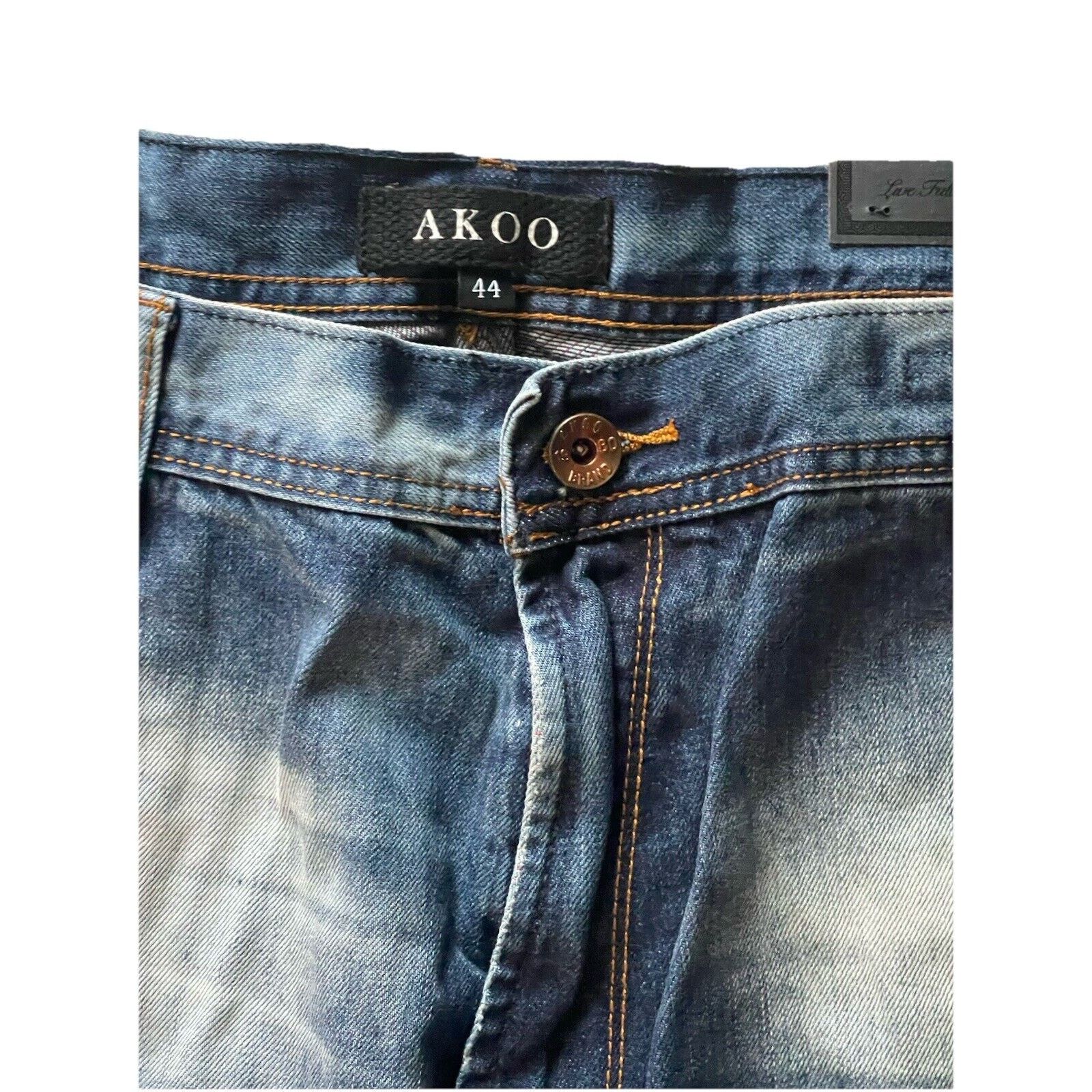 AKOO NWT AKOO Jeans Y2K Mens 44 x 34 Acid Wash Denim Streetwear Size US 44 / EU 60 - 6 Thumbnail
