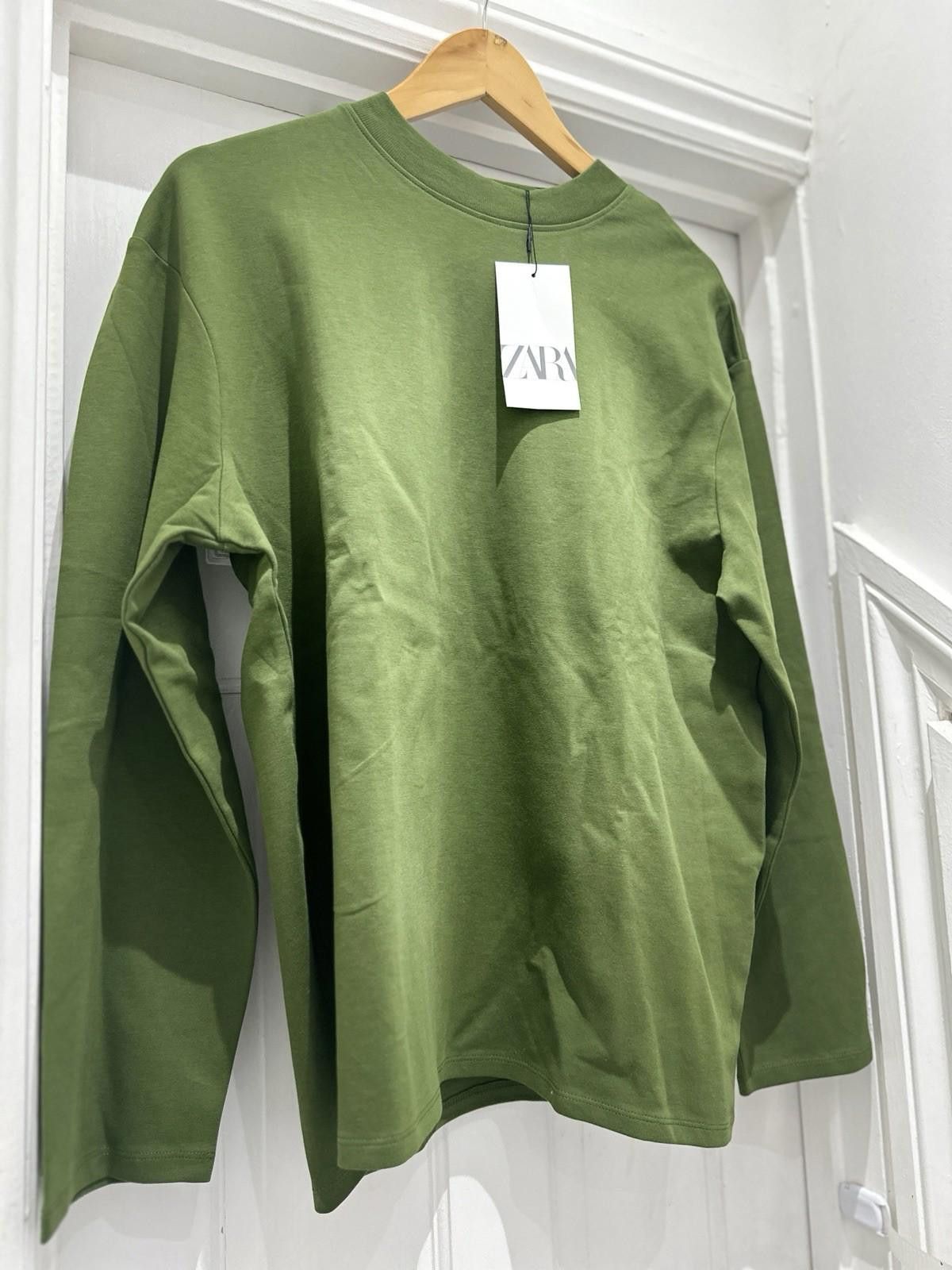 Zara ZARA green cotton jumper Size M Size M / US 6-8 / IT 42-44 - 2 Thumbnail