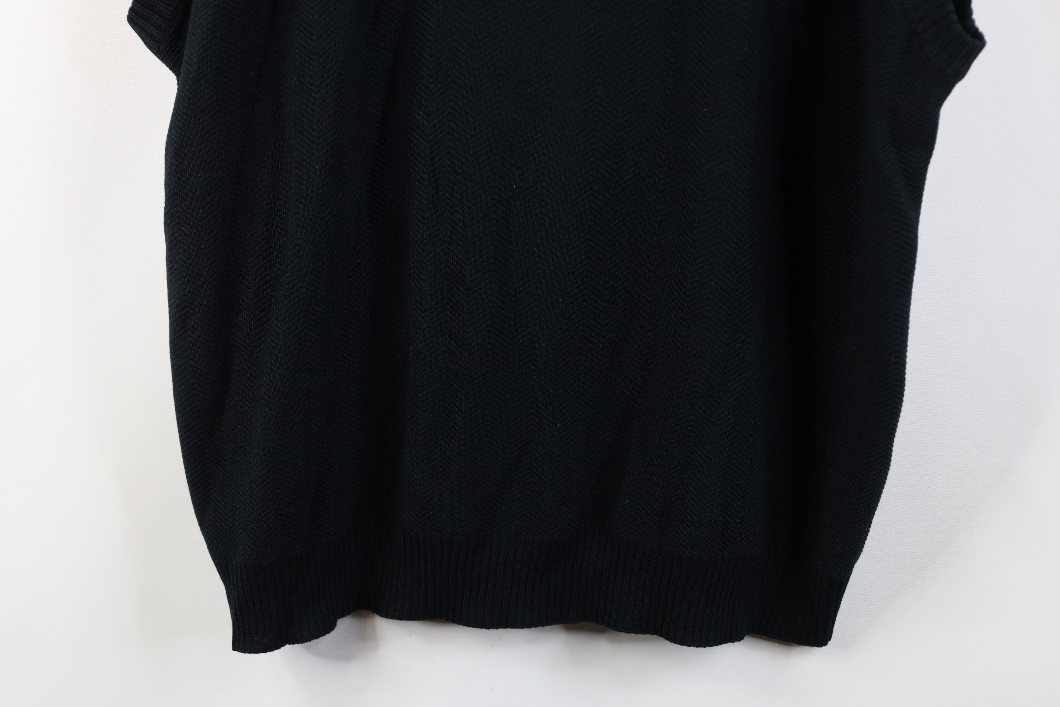 Vintage Vintage 90s Streetwear Blank Herringbone Knit Sweater Vest Size US XXL / EU 58 / 5 - 3 Thumbnail