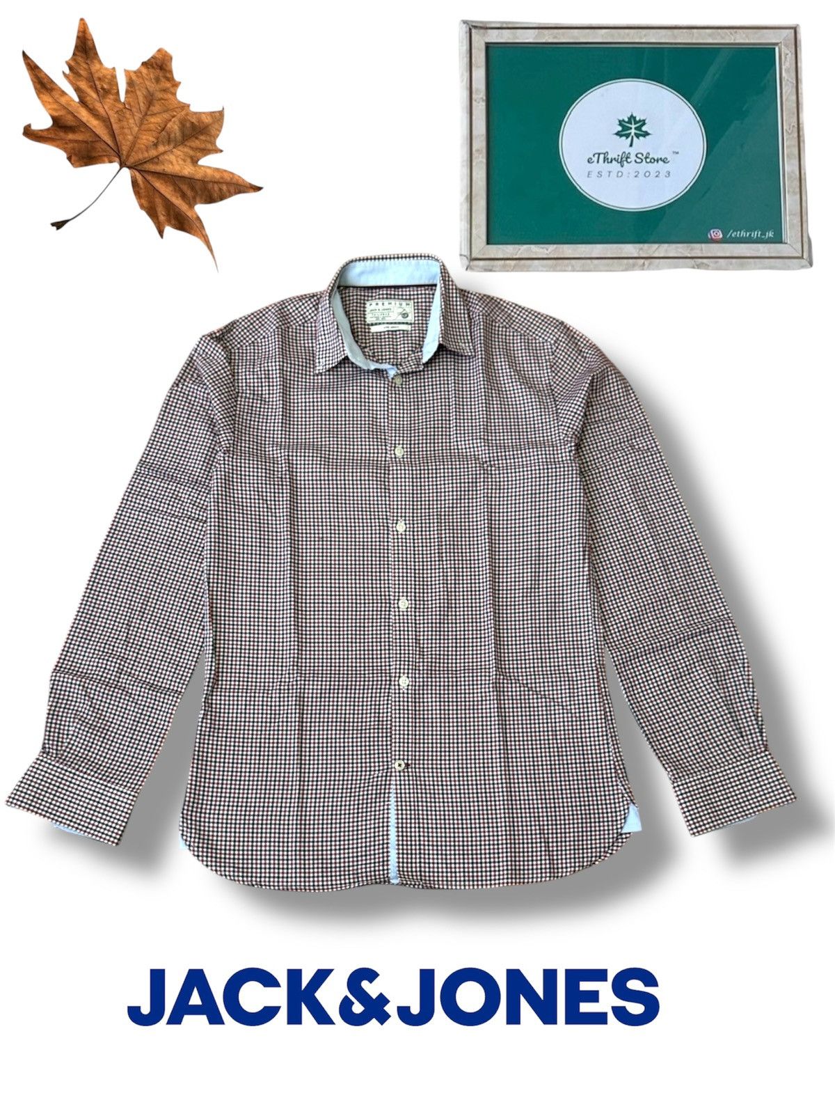 Jack & Jones Jack & Jones Checkered Formal Shirt Size US XXS / EU 40 - 1 Thumbnail