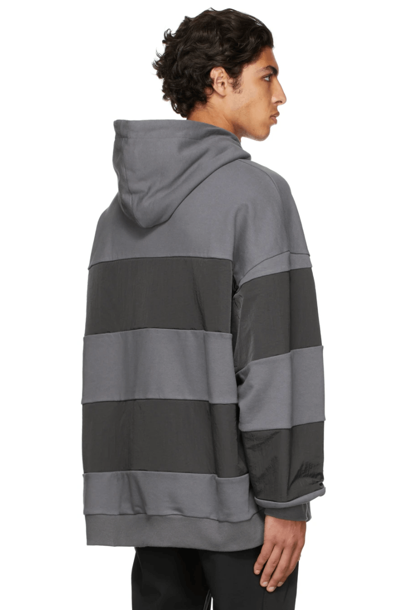 Juun.J drawstring cotton hoodie - Grey