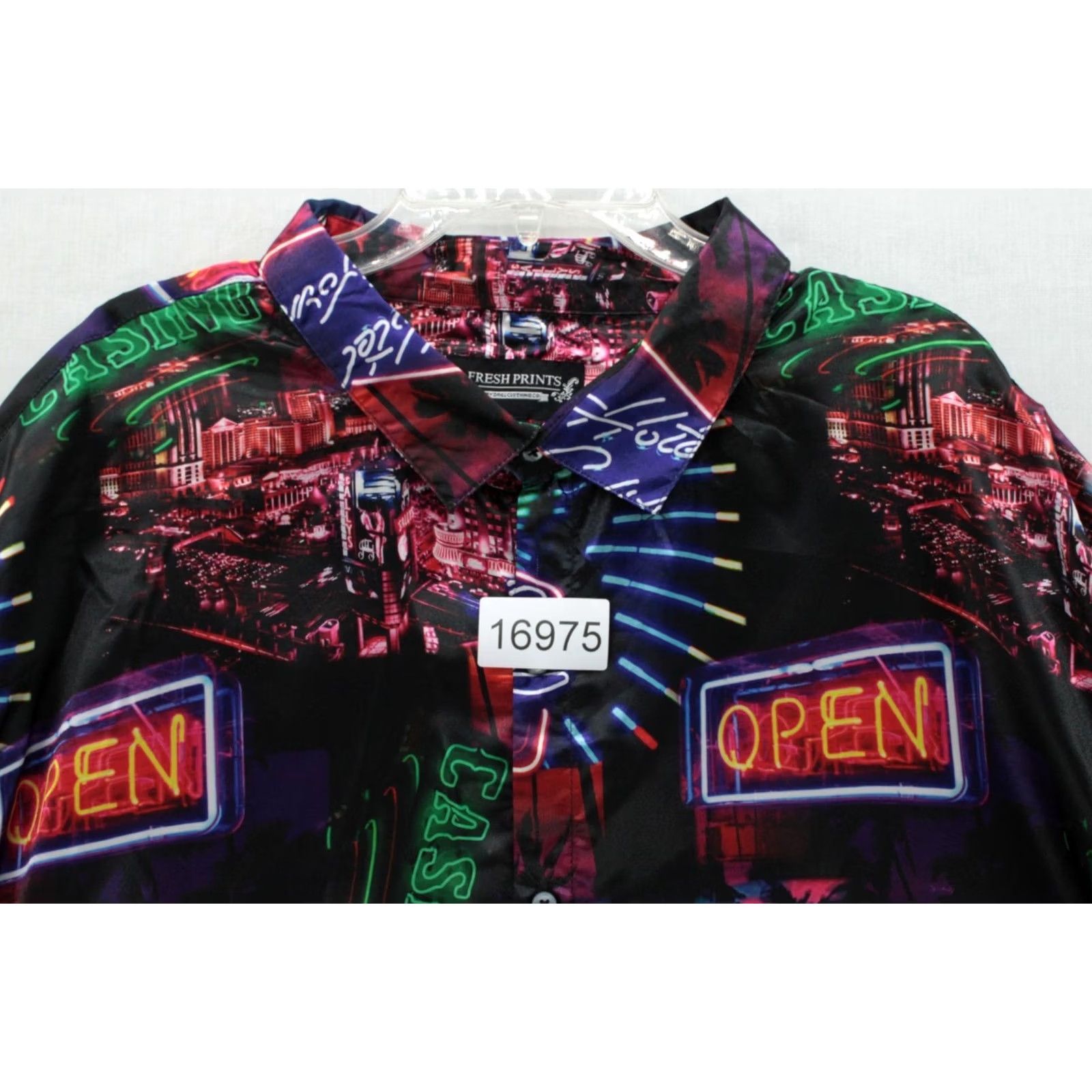 Vintage Fresh Prints By Drill Clothing Shirt Mens 5X Button Up Hotel California Casino Shirt Size US XXL / EU 58 / 5 - 6 Thumbnail