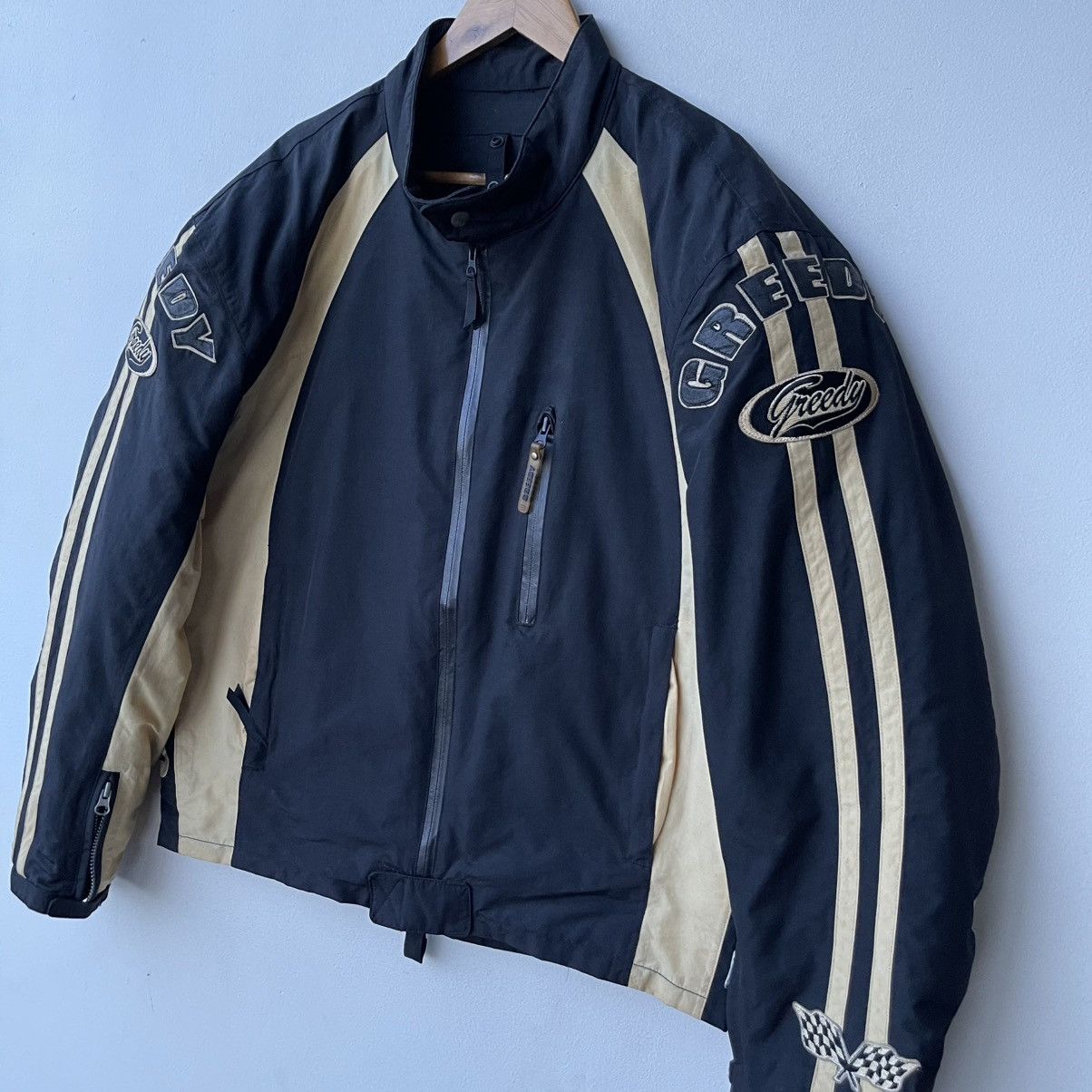 Kadoya Vintage GREEDY Japanese Motorsports Jacket Biker Racing Gear Size US XL / EU 56 / 4 - 5 Thumbnail