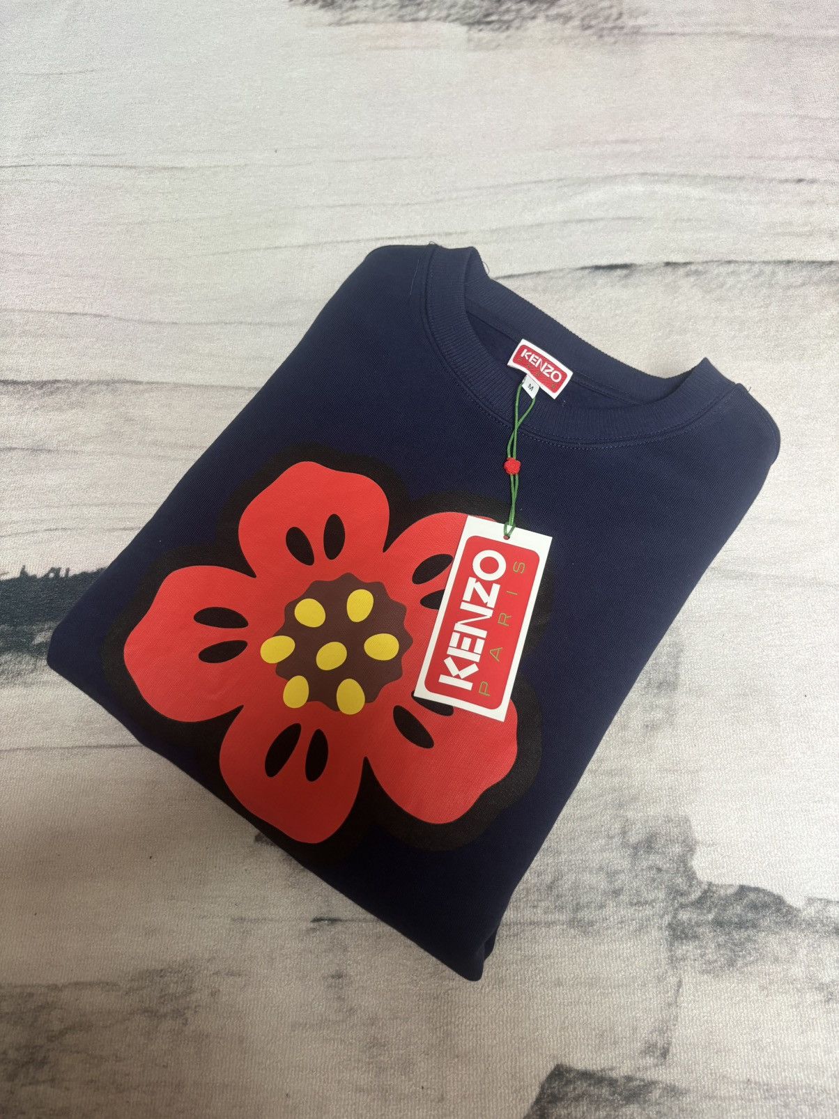 Kenzo Navy blue Kenzo cotton sweat with red flower design size M Size US M / EU 48-50 / 2 - 1 Thumbnail