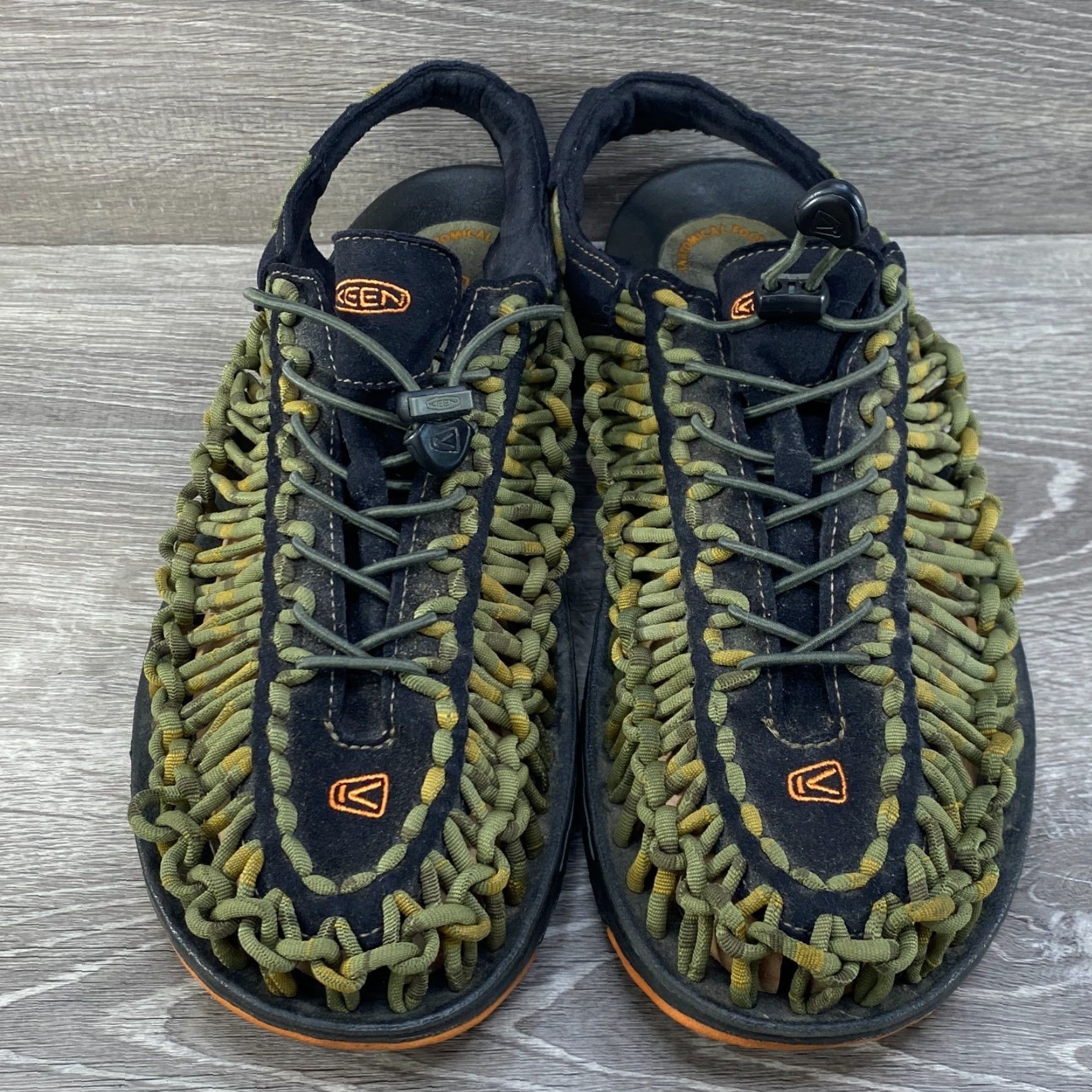 KEEN Keen UNEEK Mens 14 Woven Bungee Cord Water Hike Sandals Braided Drawstring Green Sandal Men UK 13 US 14 EU 47.5 Size ONE SIZE - 3 Thumbnail