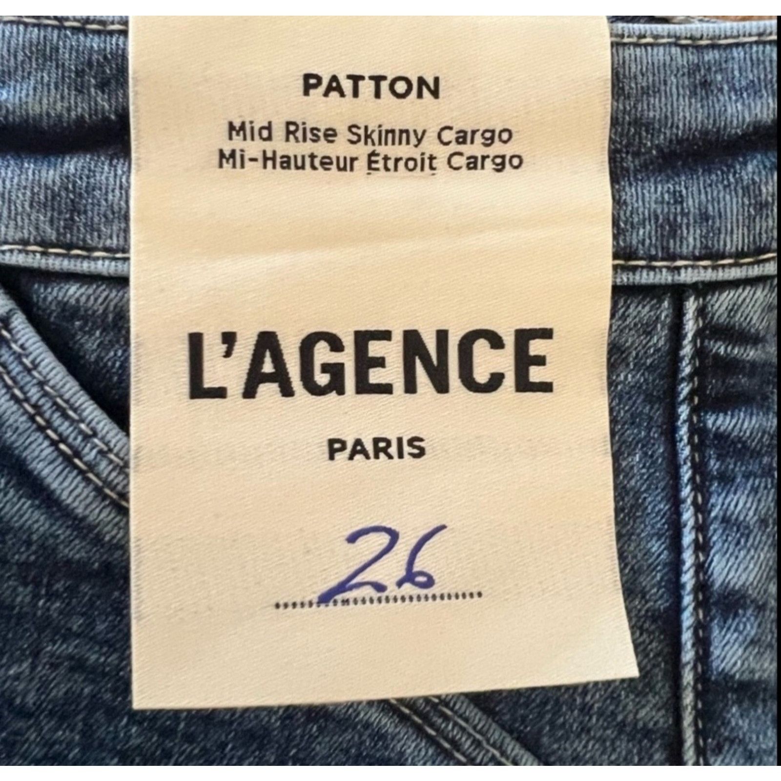 L'AGENCE L'AGENCE Patton Mid-Rise Cargo Skinny Mi-Hauteur Etroit Jean Size 26" / US 2 / IT 38 - 8 Thumbnail