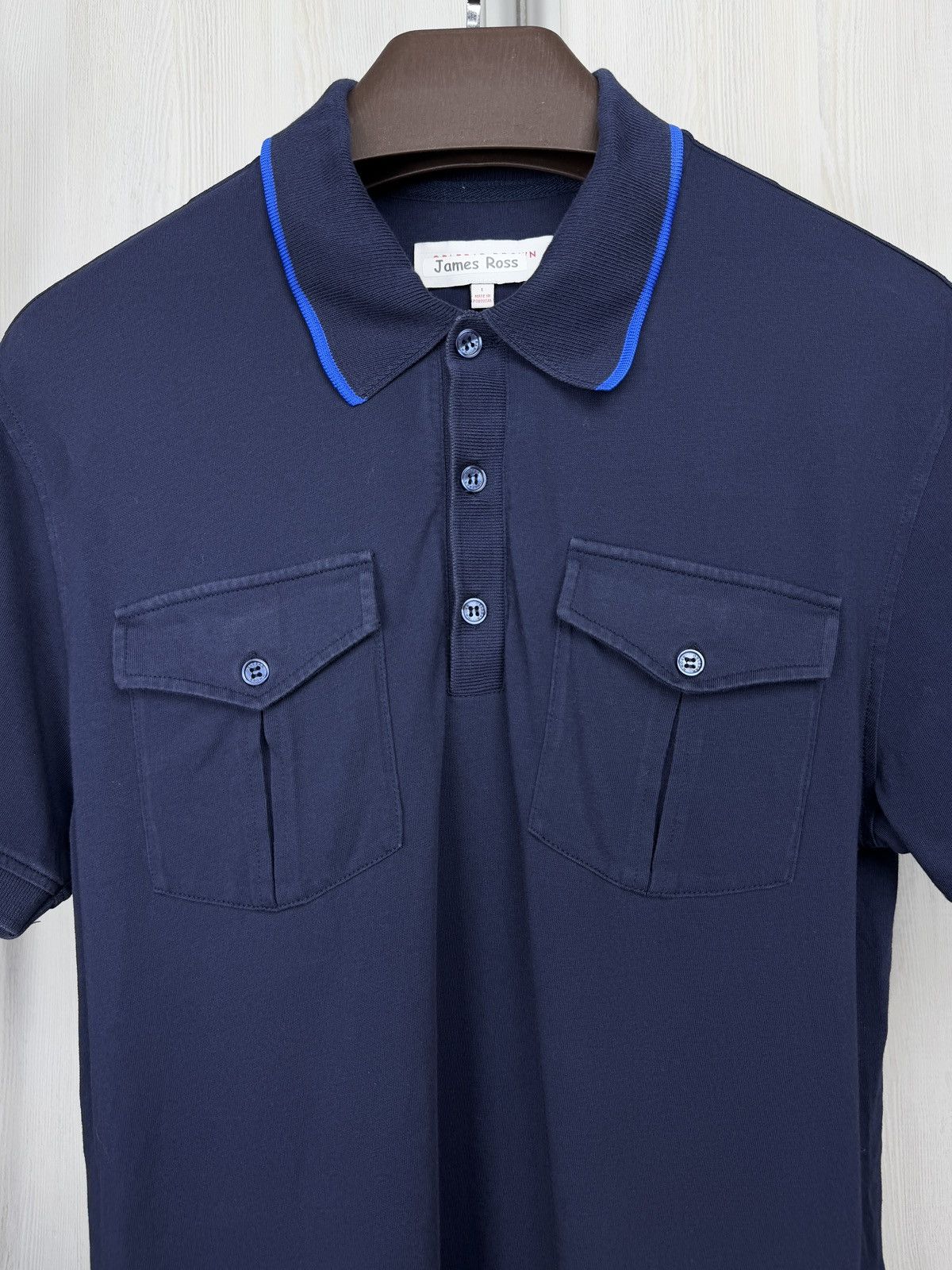 Orlebar Brown Orlebar Brown navy blue cotton 2 pockets polo shirt size L Size US L / EU 52-54 / 3 - 3 Thumbnail