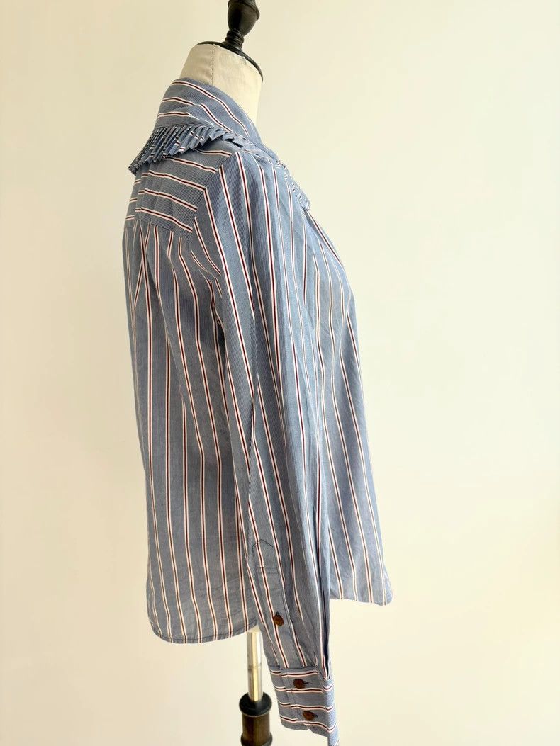 Other Vivienne Westwood size3 Blue striped yuanbao collar shirt Size M / US 6-8 / IT 42-44 - 6 Thumbnail