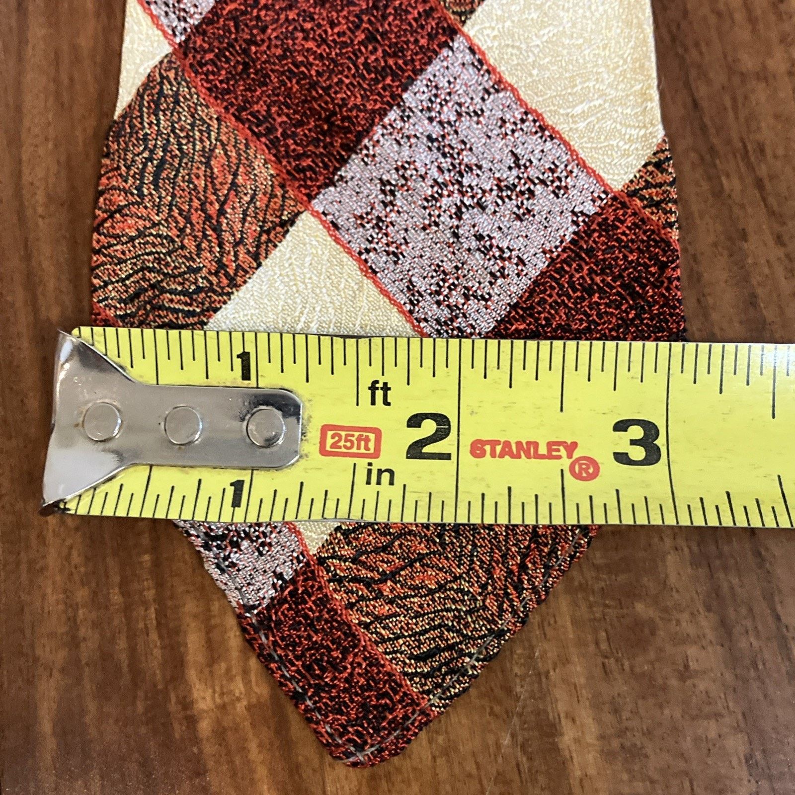 Handmade 1930s Necktie Checkered Swing Tie Art Deco Single Stitch Size ONE SIZE - 17 Thumbnail