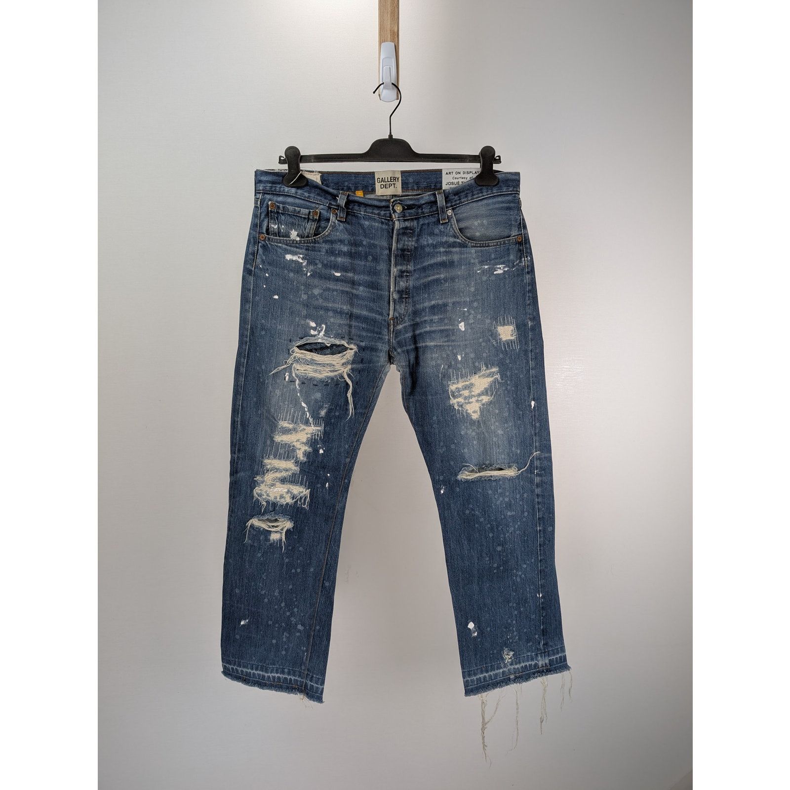 Gallery Dept. o1rshd1 Cropped Denim Jean in Blue Size US 36 / EU 52 - 1 Thumbnail