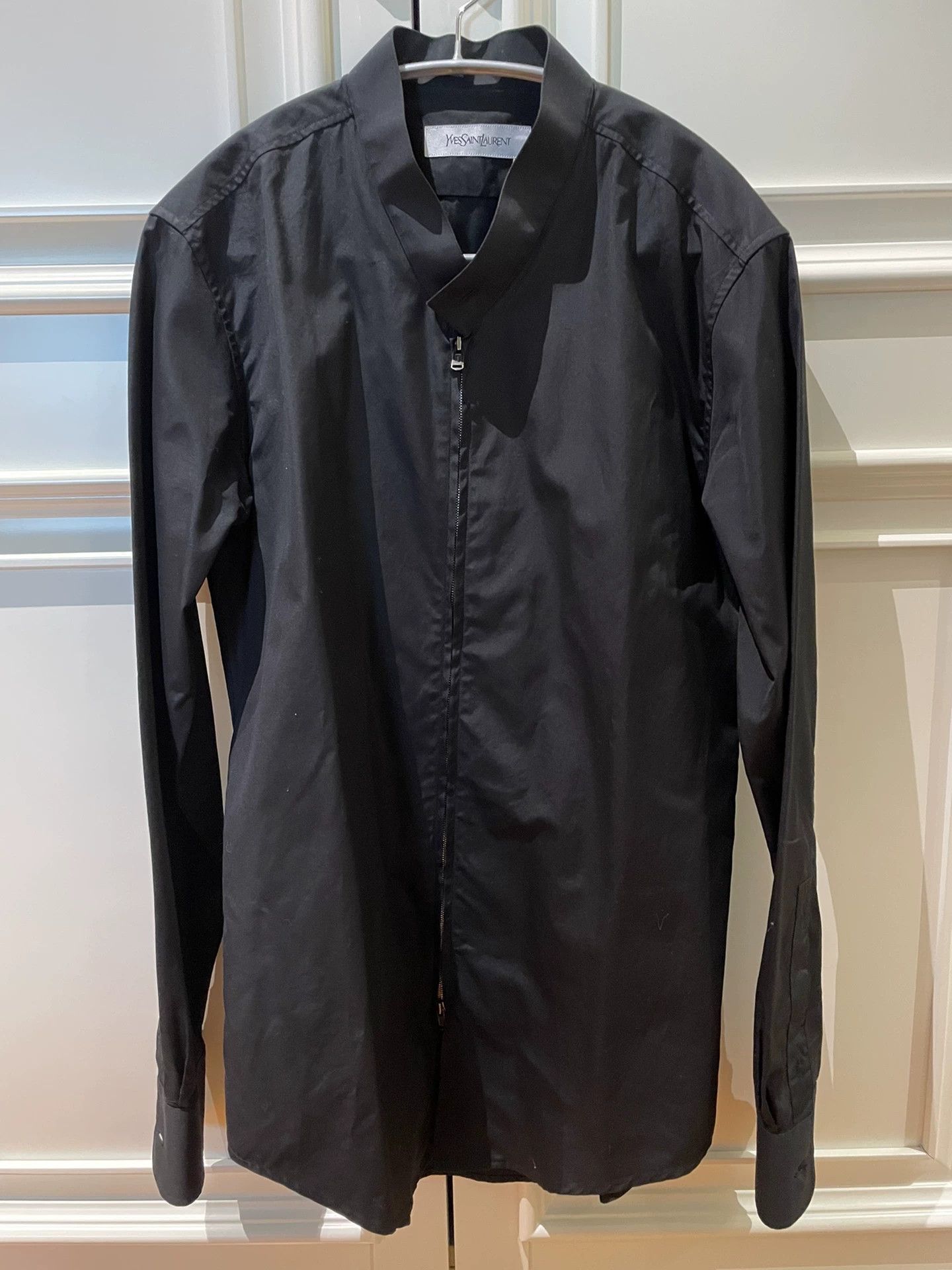Yves Saint Laurent Yves Saint Laurent YSL Cotton Long-Sleeve Shirt Size XS / US 0-2 / IT 36-38 - 1 Thumbnail